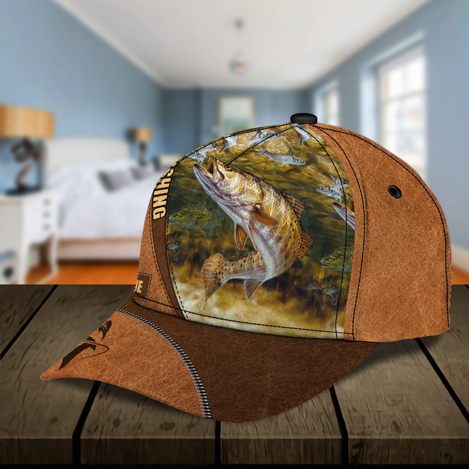 Personalized Fishing Classic Cap, Personalized Gift for Fishing Lovers Trucker Hats Custom Hats Gifts For Men & Women