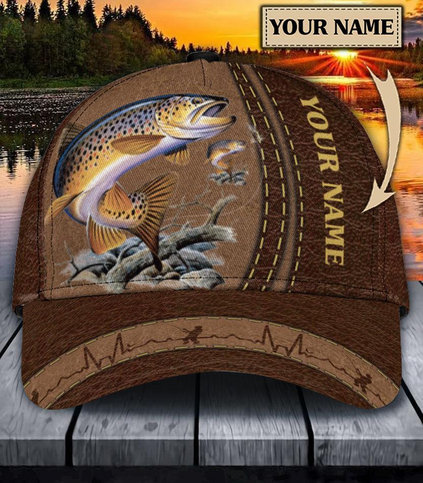 Personalized Fishing Classic Cap, Personalized Gift for Fishing Lovers Trucker Hats Custom Hats Gifts For Men & Women