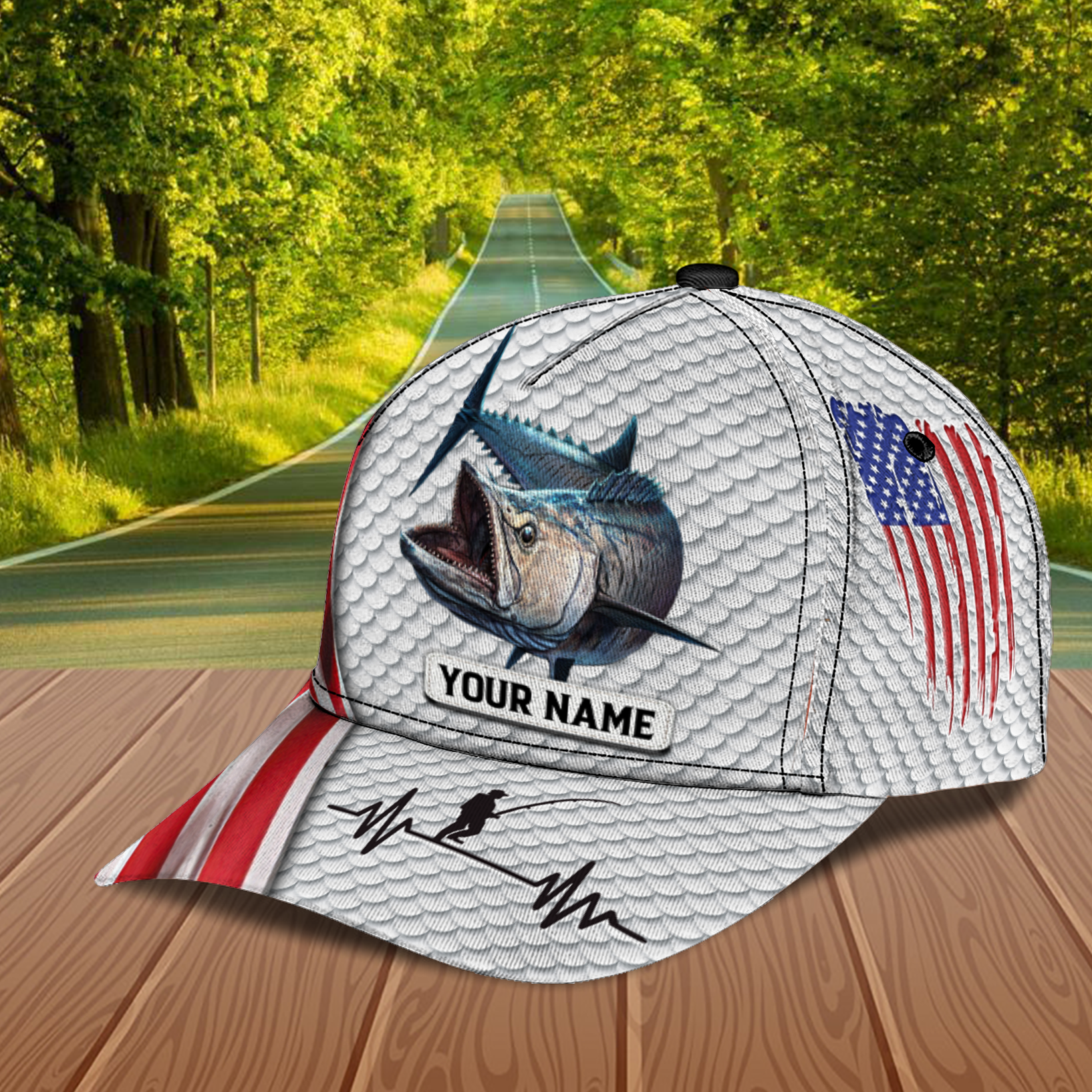 Personalized Fishing Classic Cap, Personalized Gift for Fishing Lovers Trucker Hats Custom Hats Gifts For Men & Women