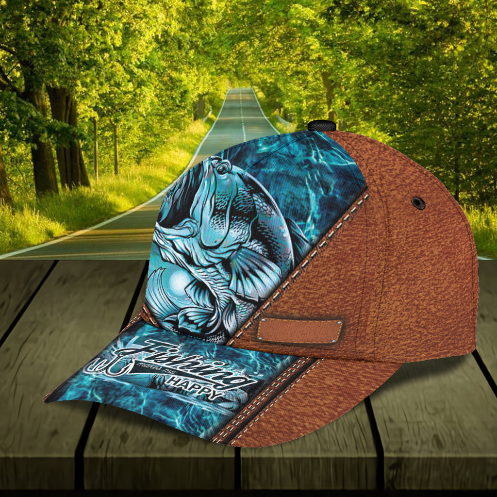 Personalized Fishing Classic Cap, Personalized Gift for Fishing Lovers Trucker Hats Custom Hats Gifts For Men & Women