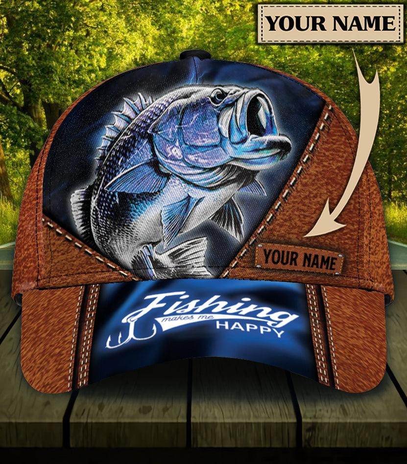 Personalized Fishing Classic Cap, Personalized Gift for Fishing Lovers Trucker Hats Custom Hats Gifts For Men & Women