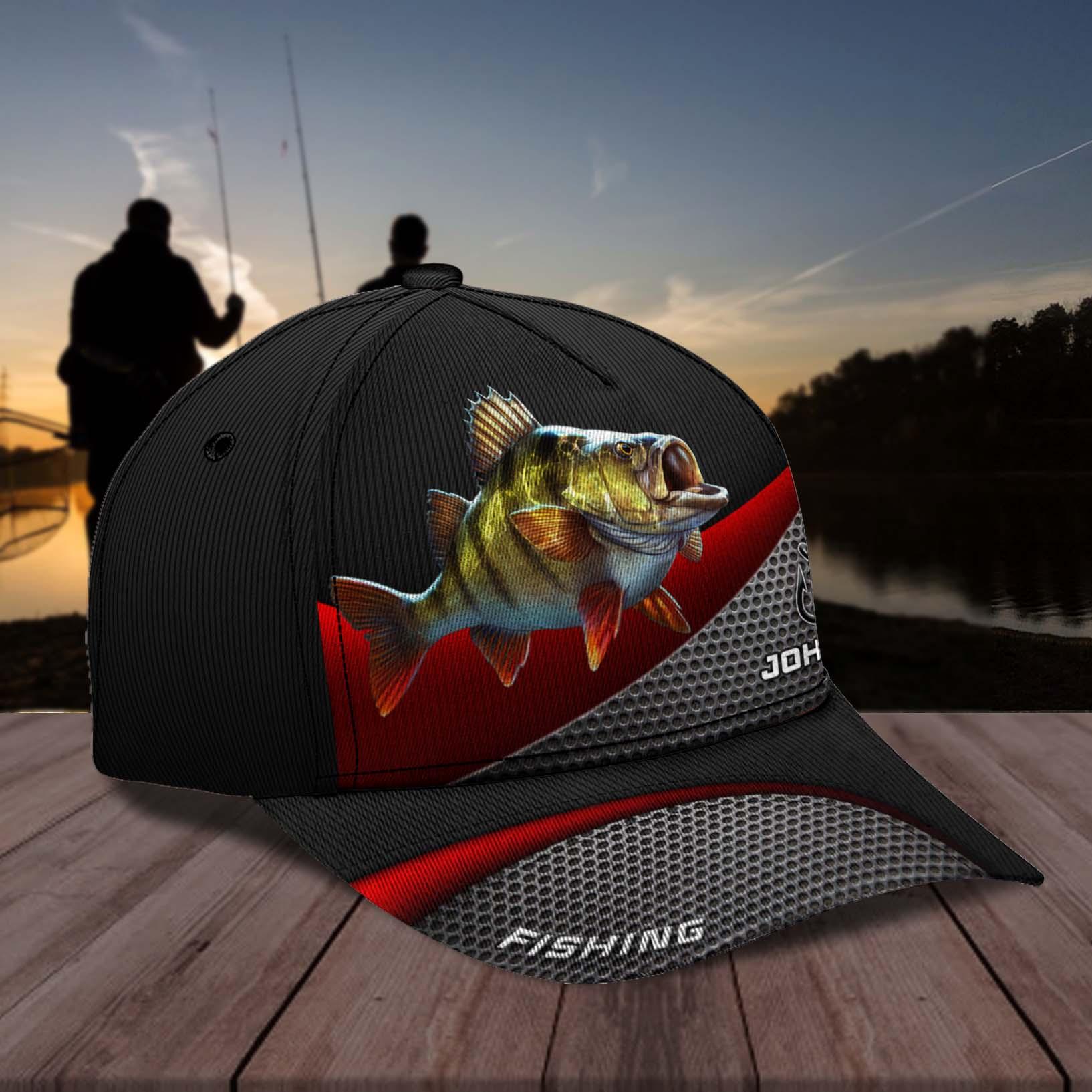 Personalized Fishing Classic Cap, Personalized Gift for Fishing Lovers Trucker Hats Custom Hats Gifts For Men & Women