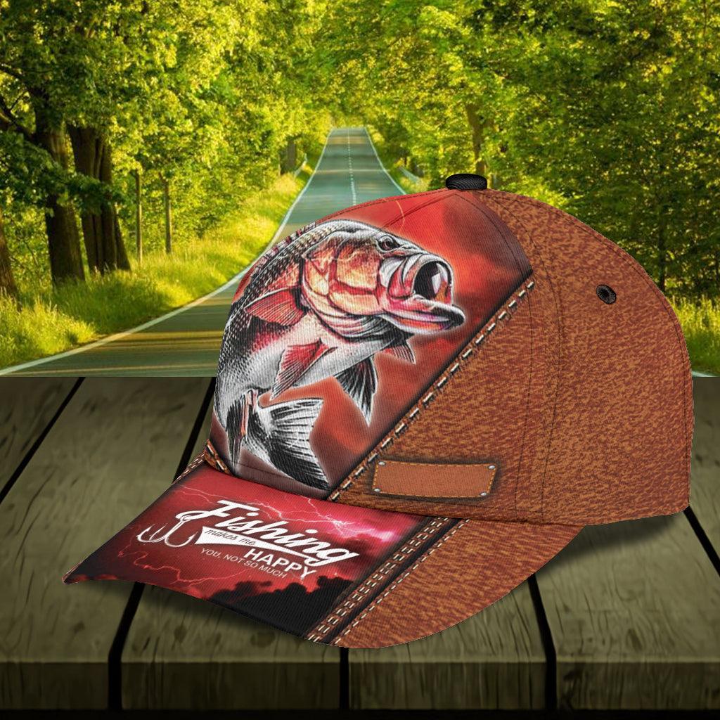 Personalized Fishing Classic Cap, Personalized Gift for Fishing Lovers Trucker Hats Custom Hats Gifts For Men & Women