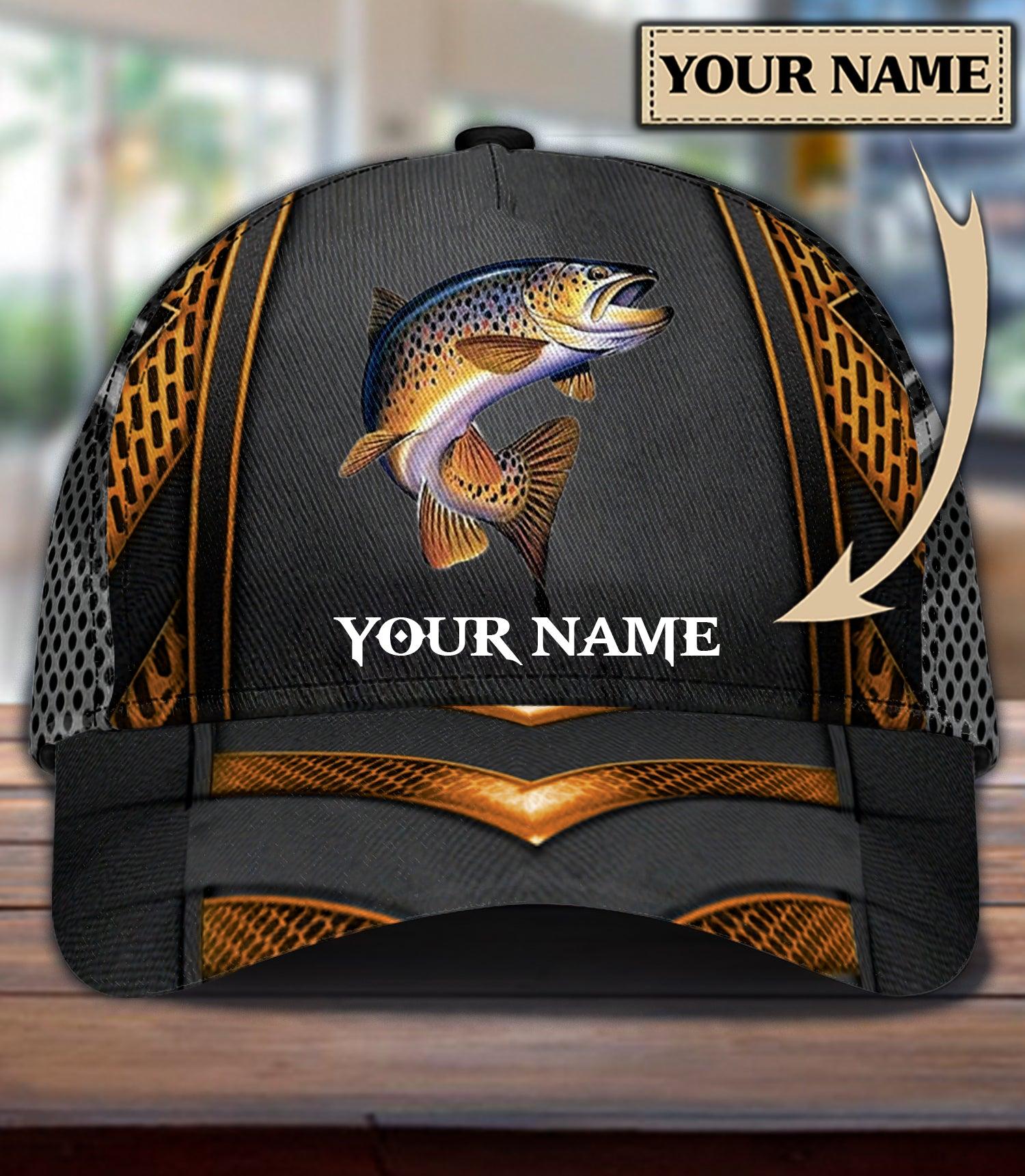 Personalized Fishing Classic Cap, Personalized Gift for Fishing Lovers Trucker Hats Custom Hats Gifts For Men & Women