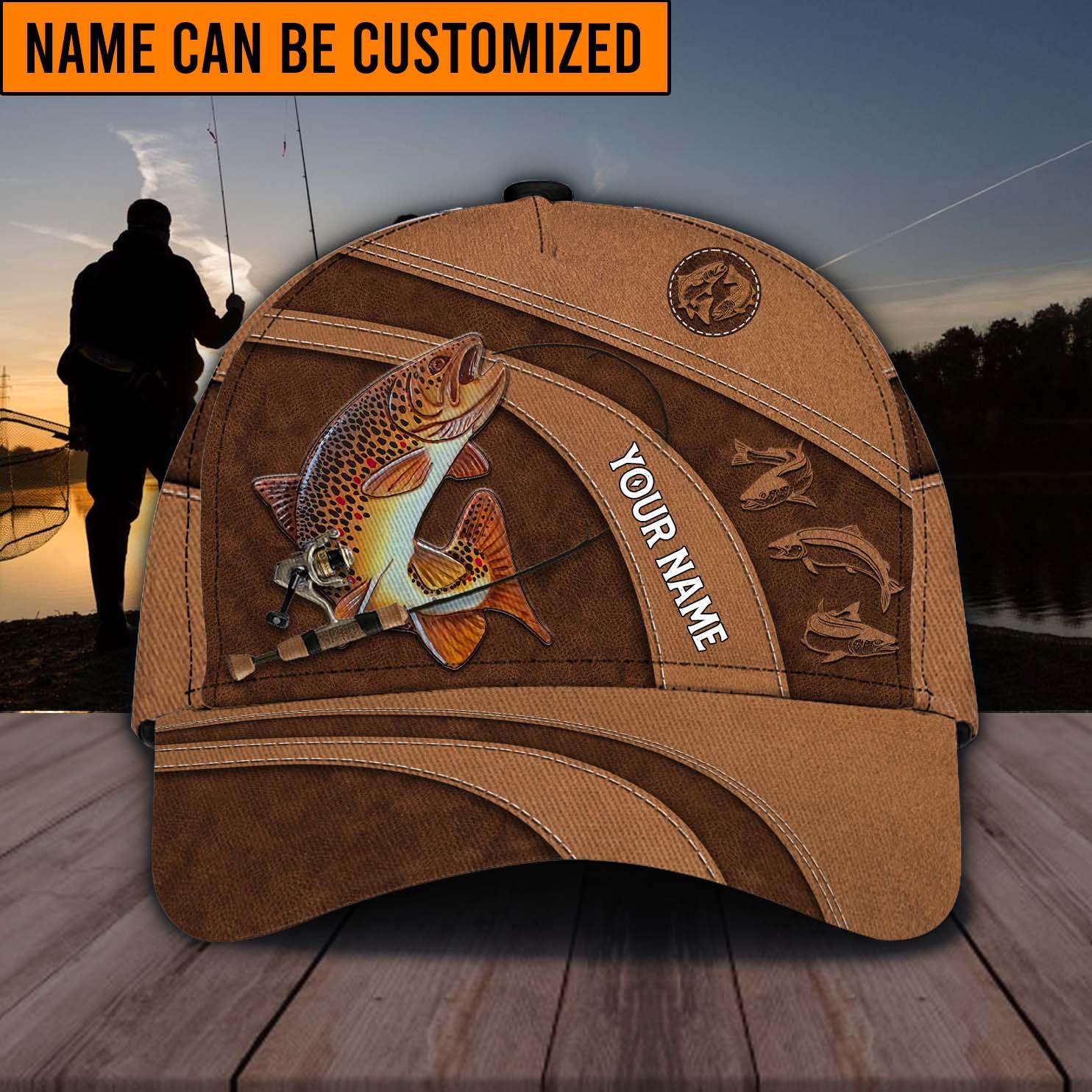 Personalized Fishing Classic Cap, Personalized Gift for Fishing Lovers Trucker Hats Custom Hats Gifts For Men & Women