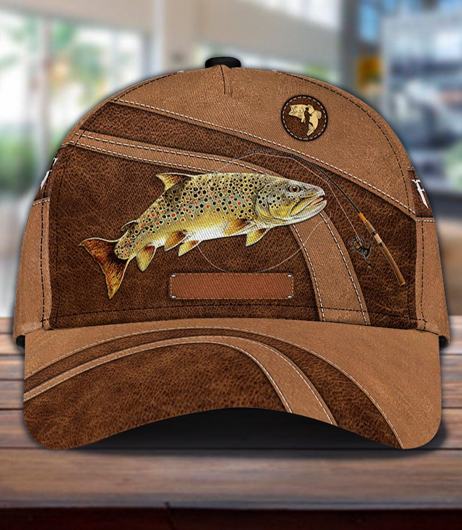 Personalized Fishing Classic Cap, Personalized Gift for Fishing Lovers Trucker Hats Custom Hats Gifts For Men & Women