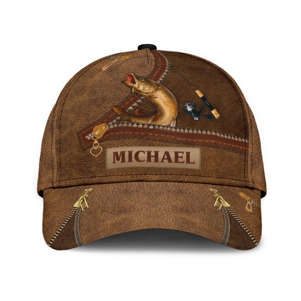 Personalized Fishing Classic Cap, Personalized Gift for Fishing Lovers Trucker Hats Custom Hats Gifts For Men & Women