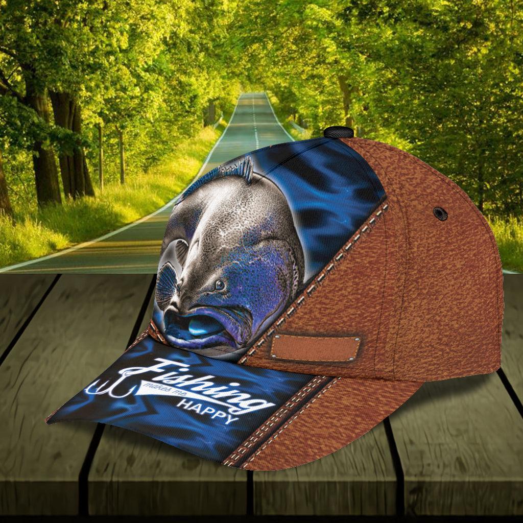 Personalized Fishing Classic Cap, Personalized Gift for Fishing Lovers Trucker Hats Custom Hats Gifts For Men & Women