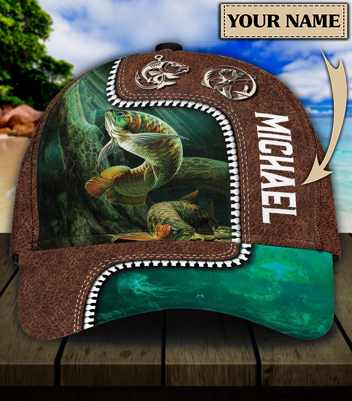 Personalized Fishing Classic Cap, Personalized Gift for Fishing Lovers Trucker Hats Custom Hats Gifts For Men & Women