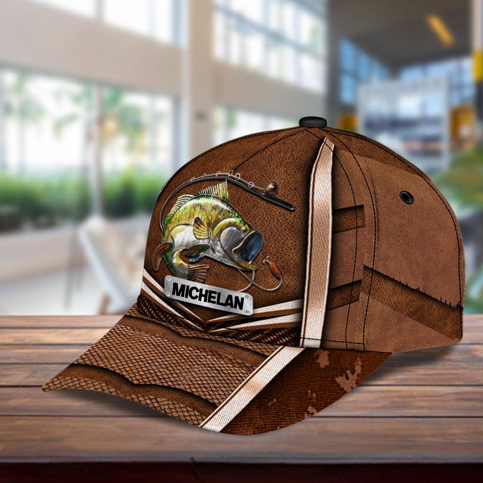 Personalized Fishing Classic Cap, Personalized Gift for Fishing Lovers Trucker Hats Custom Hats Gifts For Men & Women