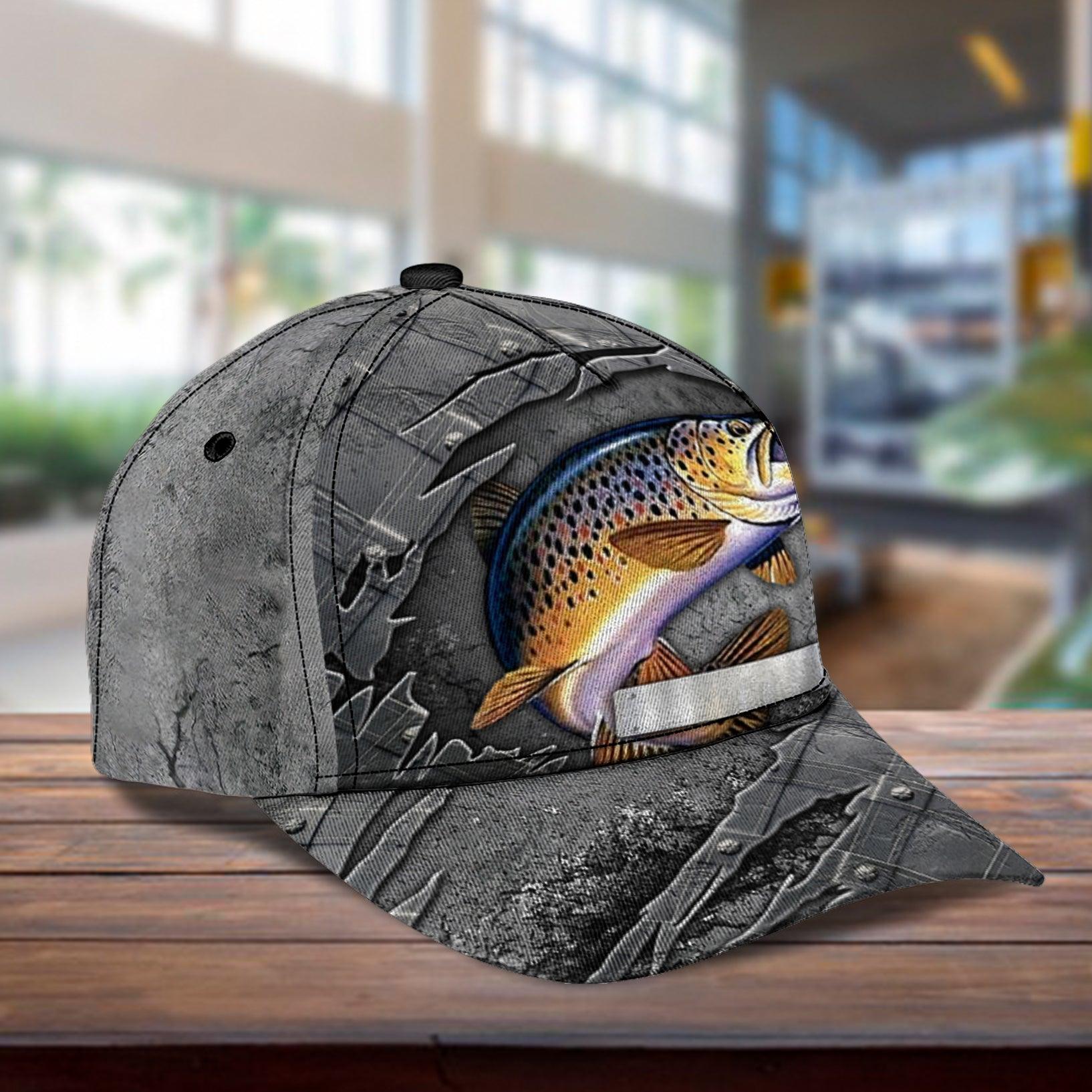 Personalized Fishing Classic Cap, Personalized Gift for Fishing Lovers Trucker Hats Custom Hats Gifts For Men & Women