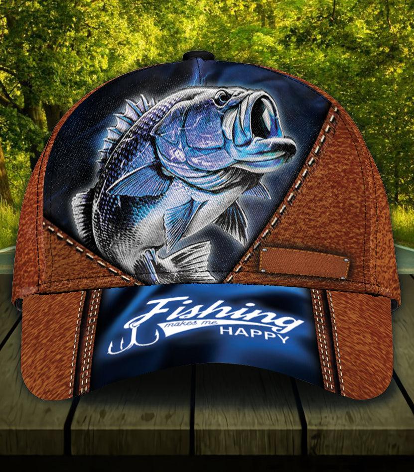 Personalized Fishing Classic Cap, Personalized Gift for Fishing Lovers Trucker Hats Custom Hats Gifts For Men & Women