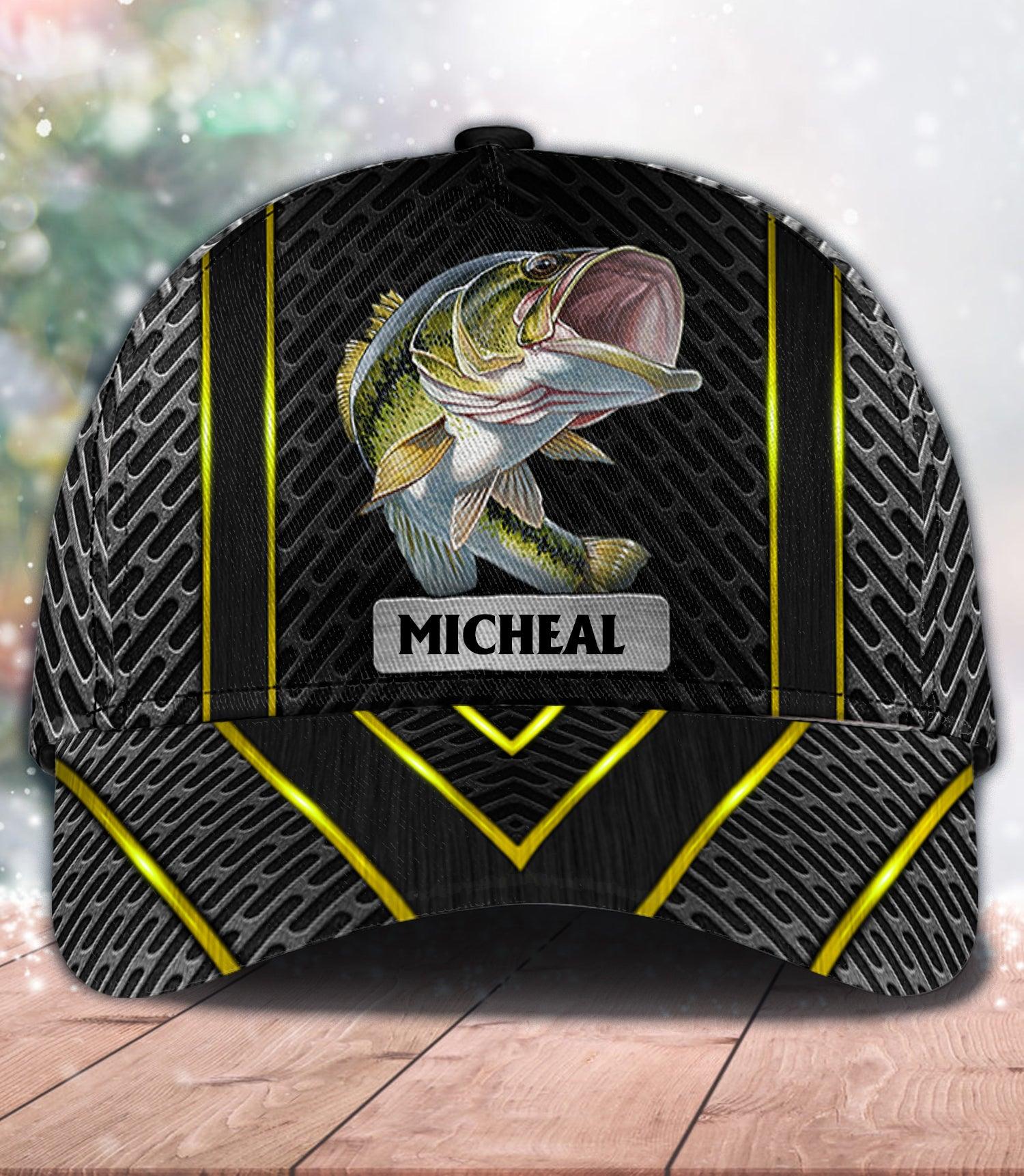 Personalized Fishing Classic Cap, Personalized Gift for Fishing Lovers Trucker Hats Custom Hats Gifts For Men & Women