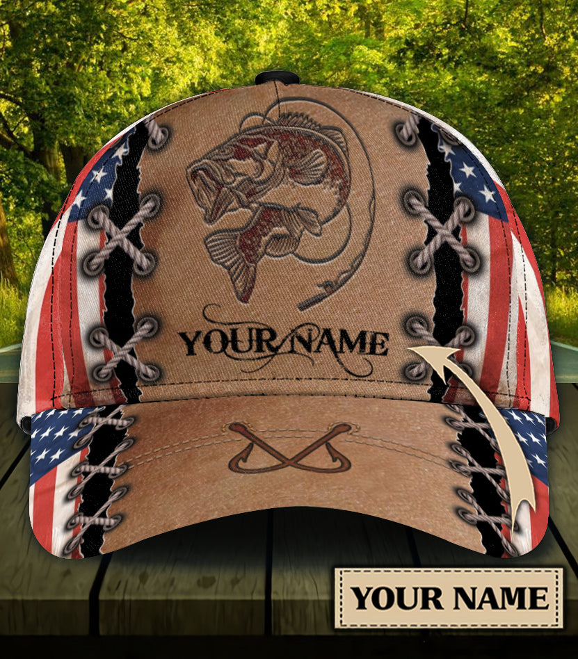 Personalized Fishing Classic Cap, Personalized Gift for Fishing Lovers Trucker Hats Custom Hats Gifts For Men & Women