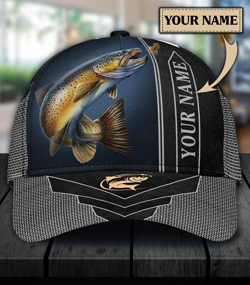 Personalized Fishing Classic Cap, Personalized Gift for Fishing Lovers Trucker Hats Custom Hats Gifts For Men & Women
