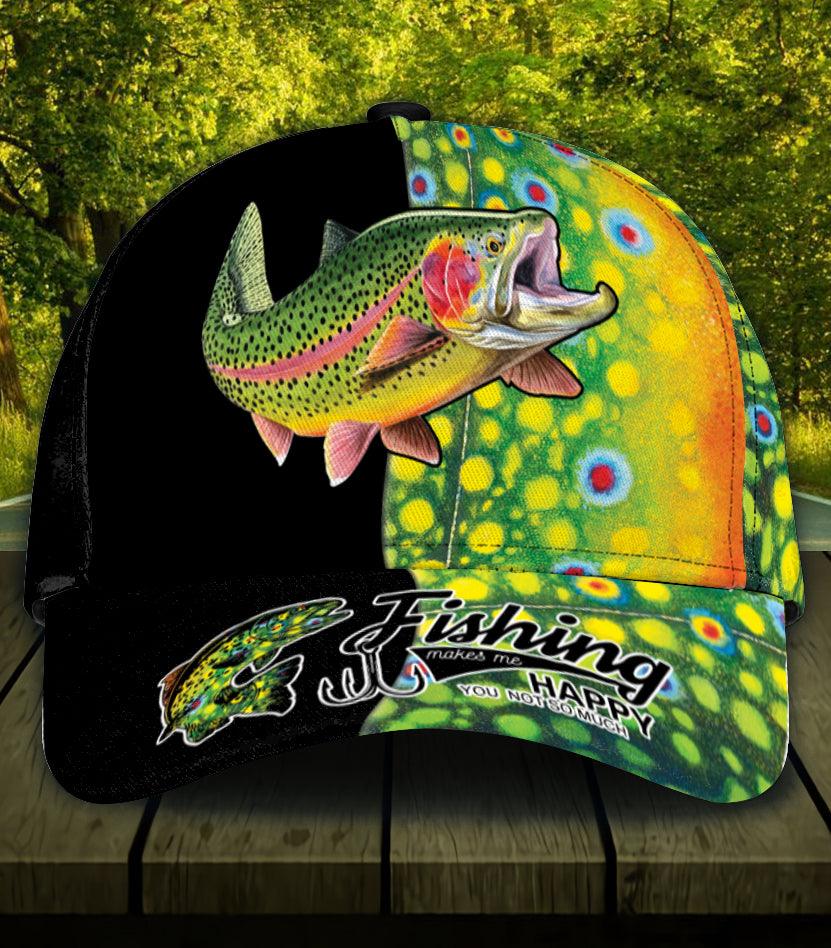 Personalized Fishing Classic Cap, Personalized Gift for Fishing Lovers Trucker Hats Custom Hats Gifts For Men & Women