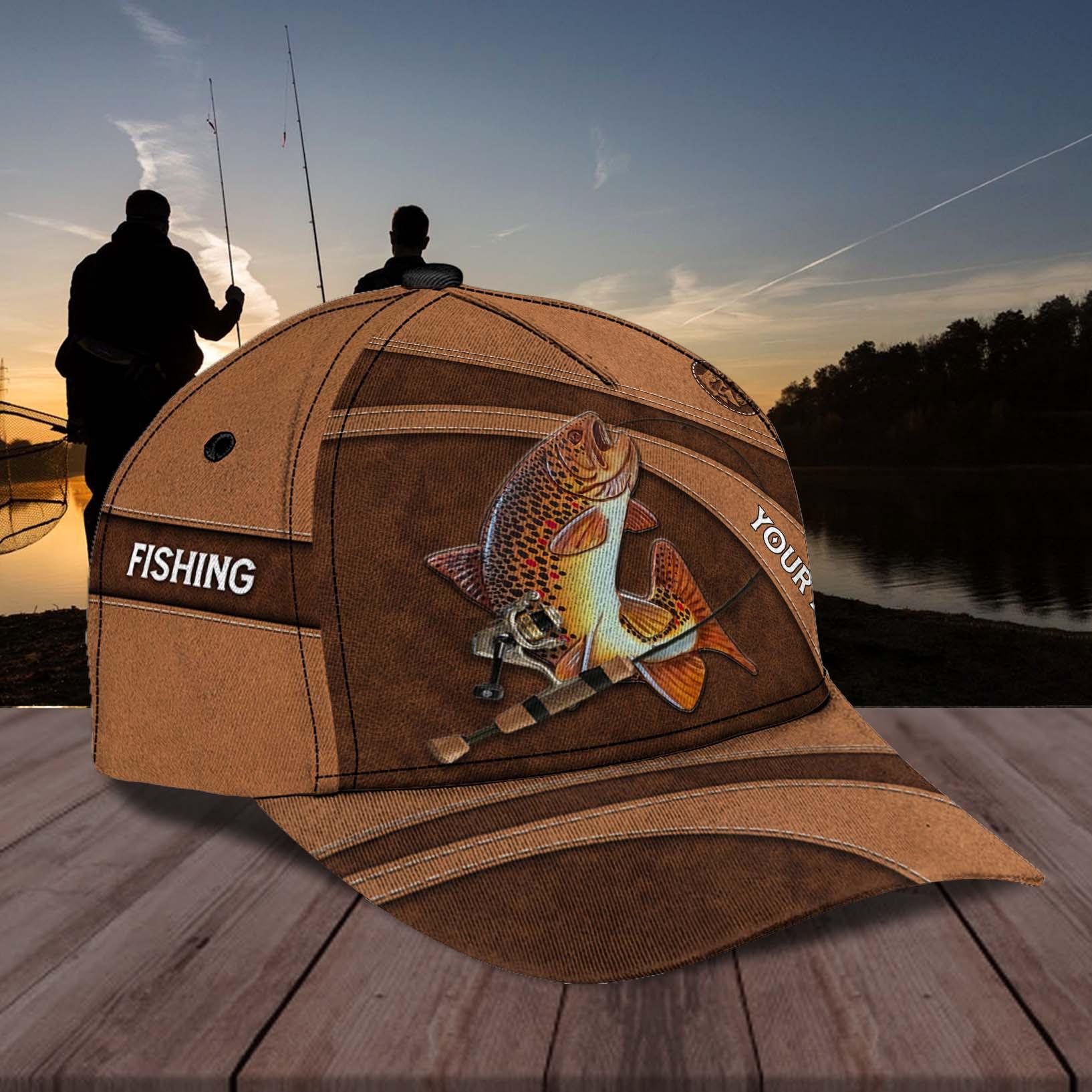 Personalized Fishing Classic Cap, Personalized Gift for Fishing Lovers Trucker Hats Custom Hats Gifts For Men & Women