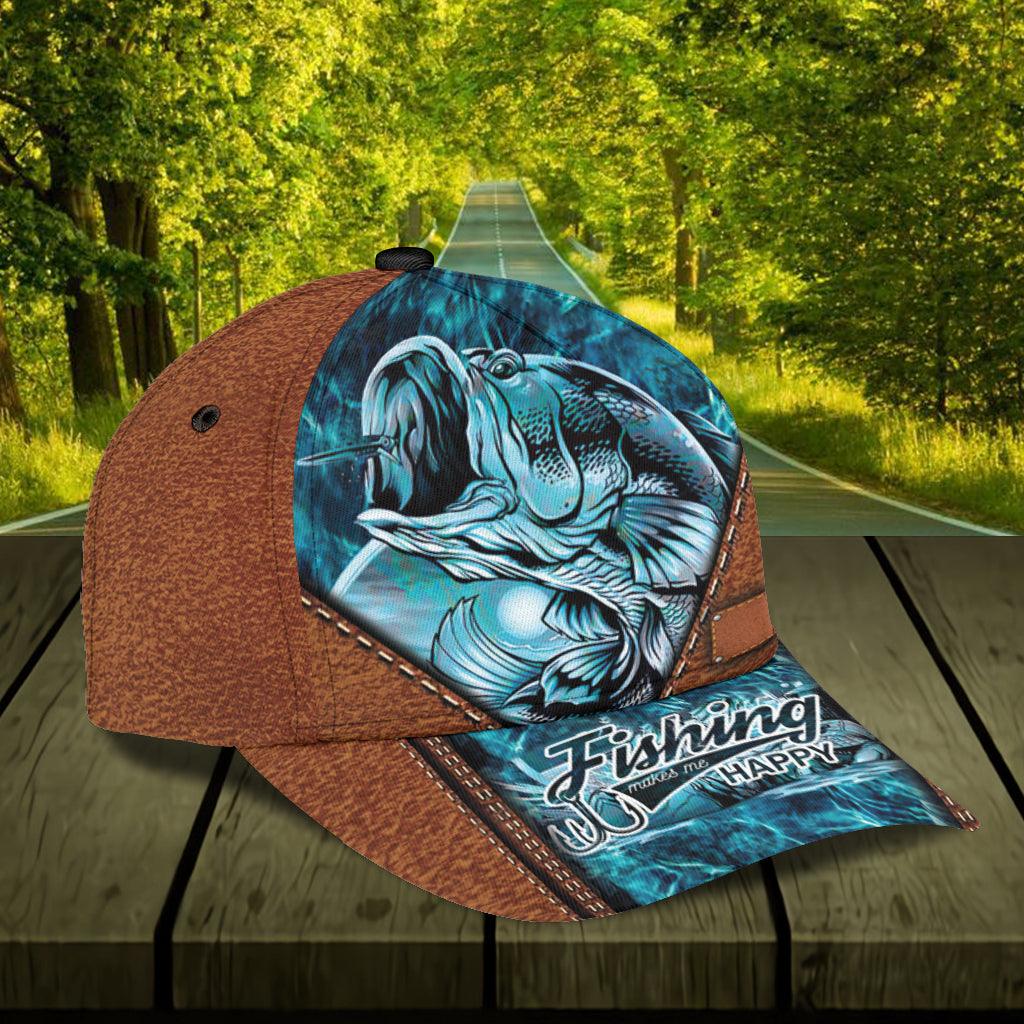 Personalized Fishing Classic Cap, Personalized Gift for Fishing Lovers Trucker Hats Custom Hats Gifts For Men & Women