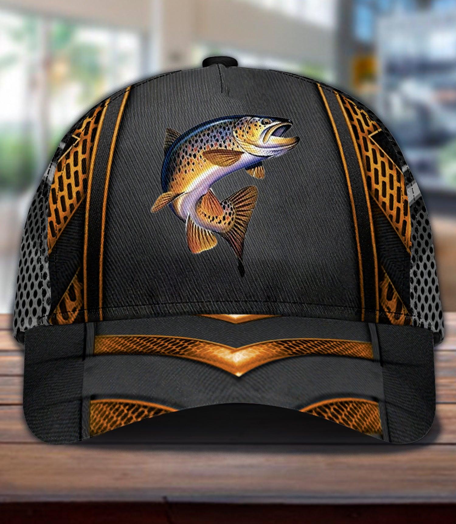 Personalized Fishing Classic Cap, Personalized Gift for Fishing Lovers Trucker Hats Custom Hats Gifts For Men & Women