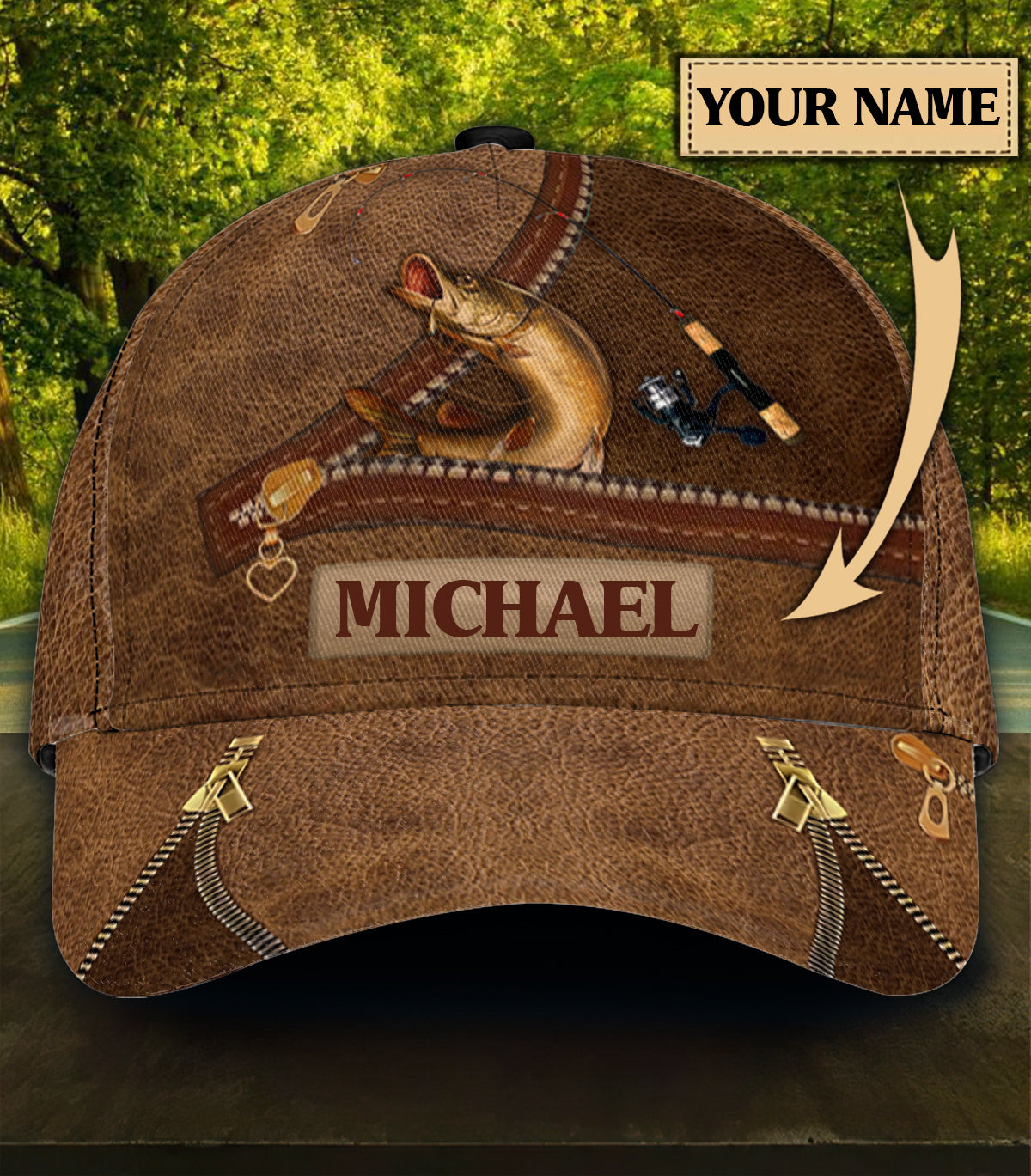 Personalized Fishing Classic Cap, Personalized Gift for Fishing Lovers Trucker Hats Custom Hats Gifts For Men & Women