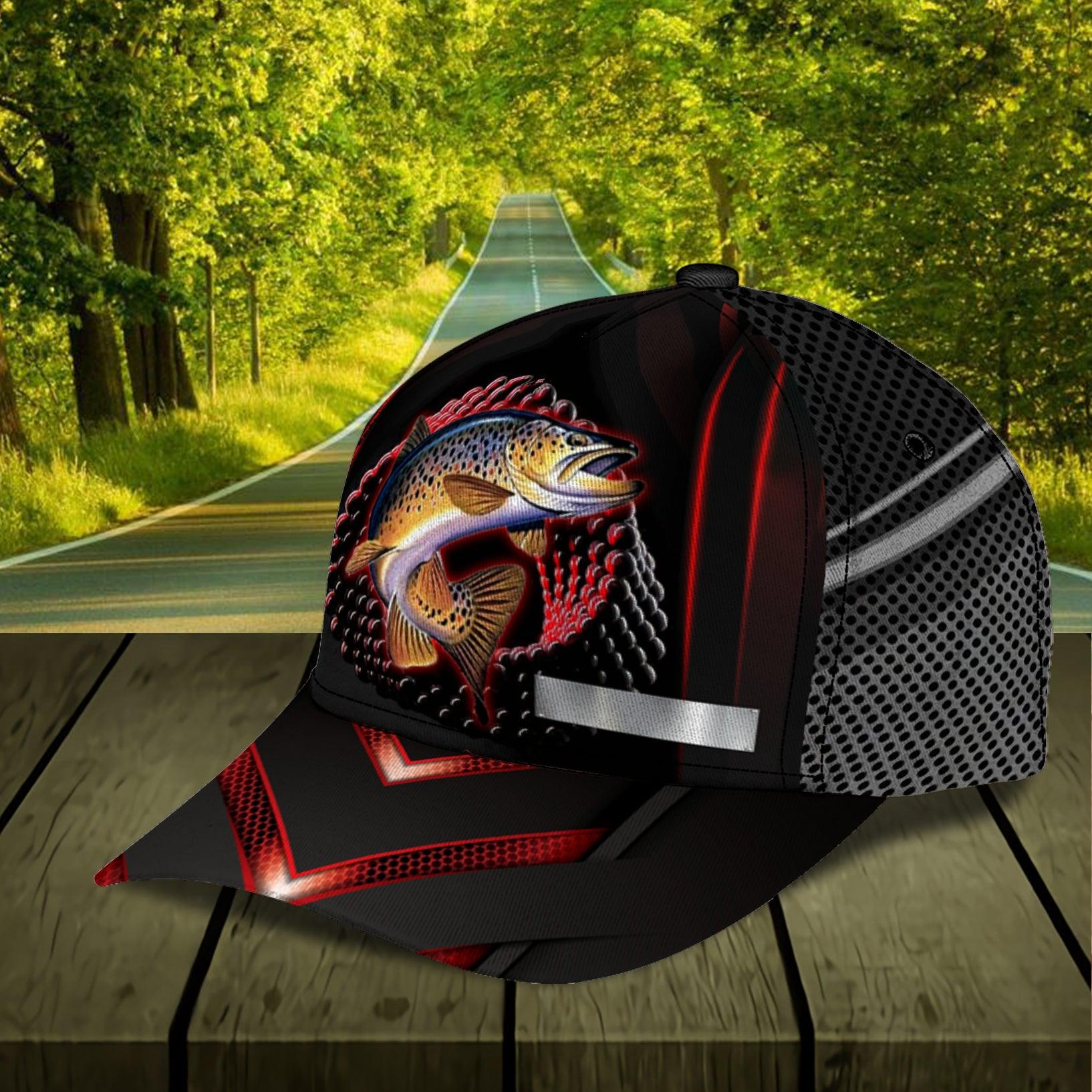 Personalized Fishing Classic Cap, Personalized Gift for Fishing Lovers Trucker Hats Custom Hats Gifts For Men & Women