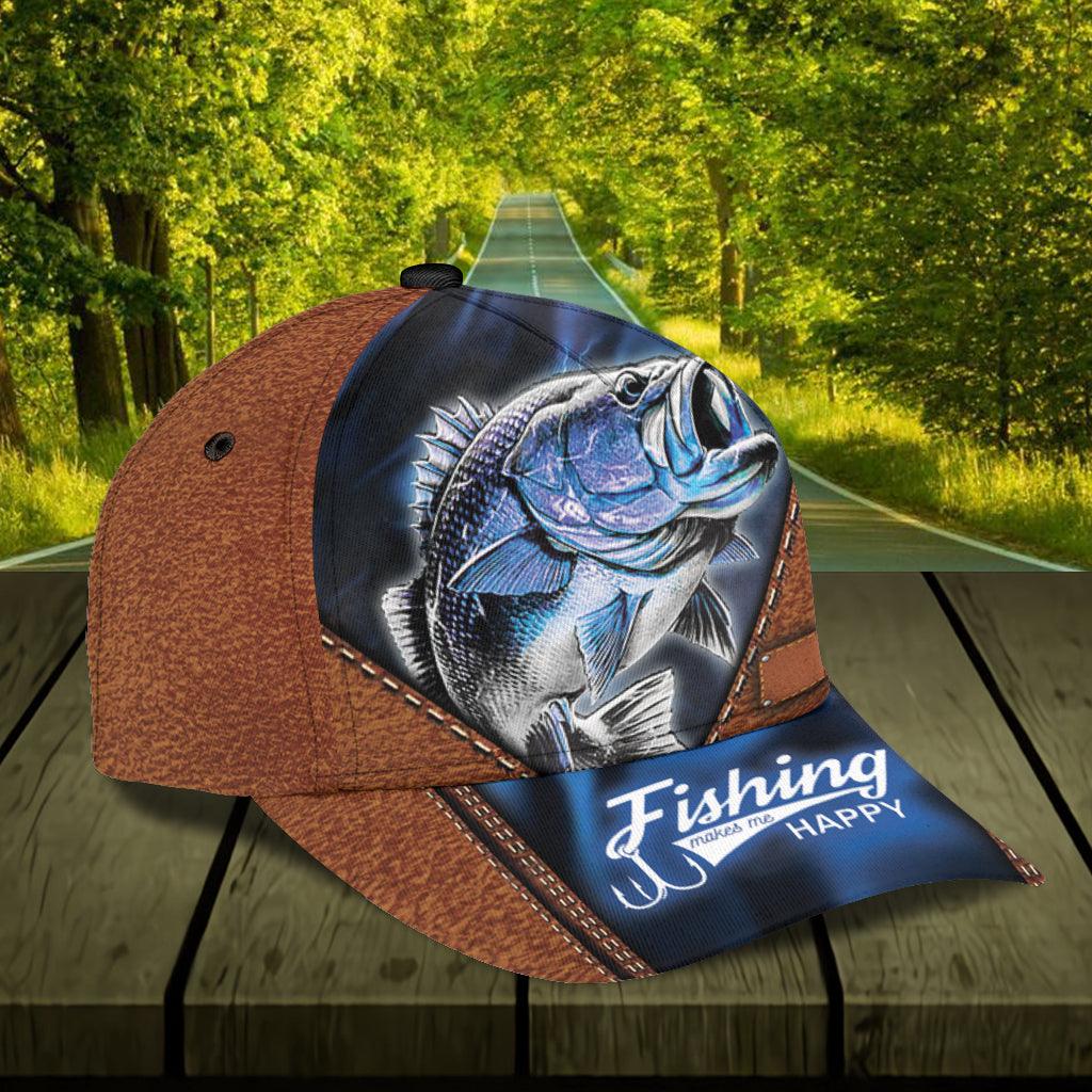 Personalized Fishing Classic Cap, Personalized Gift for Fishing Lovers Trucker Hats Custom Hats Gifts For Men & Women