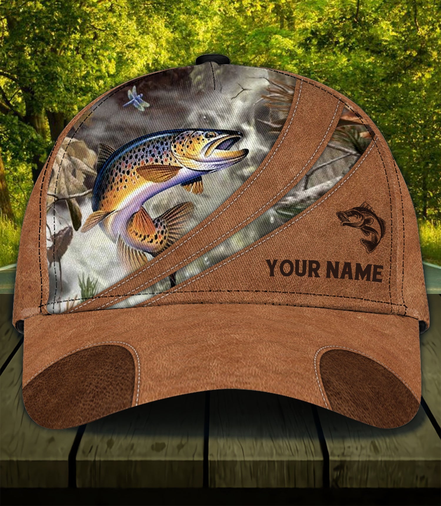 Personalized Fishing Classic Cap, Personalized Gift for Fishing Lovers Trucker Hats Custom Hats Gifts For Men & Women