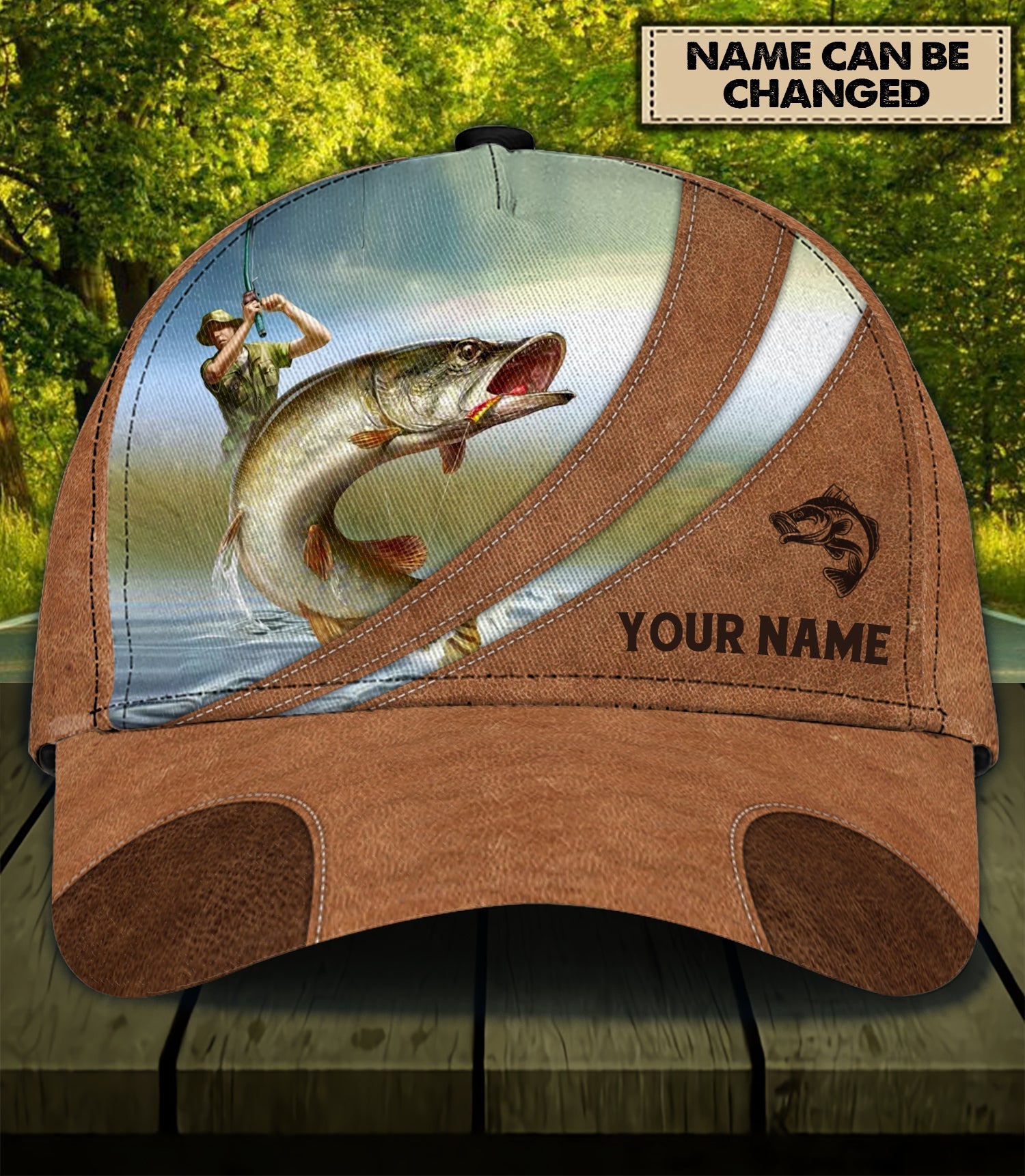 Personalized Fishing Classic Cap, Personalized Gift for Fishing Lovers Trucker Hats Custom Hats Gifts For Men & Women