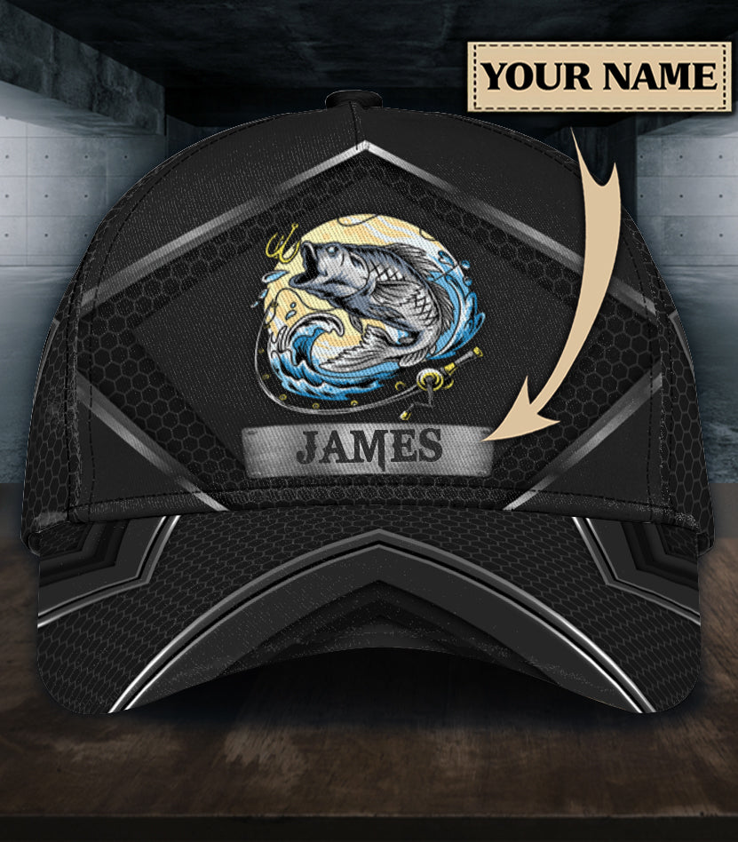 Personalized Fishing Classic Cap, Personalized Gift for Fishing Lovers Trucker Hats Custom Hats Gifts For Men & Women