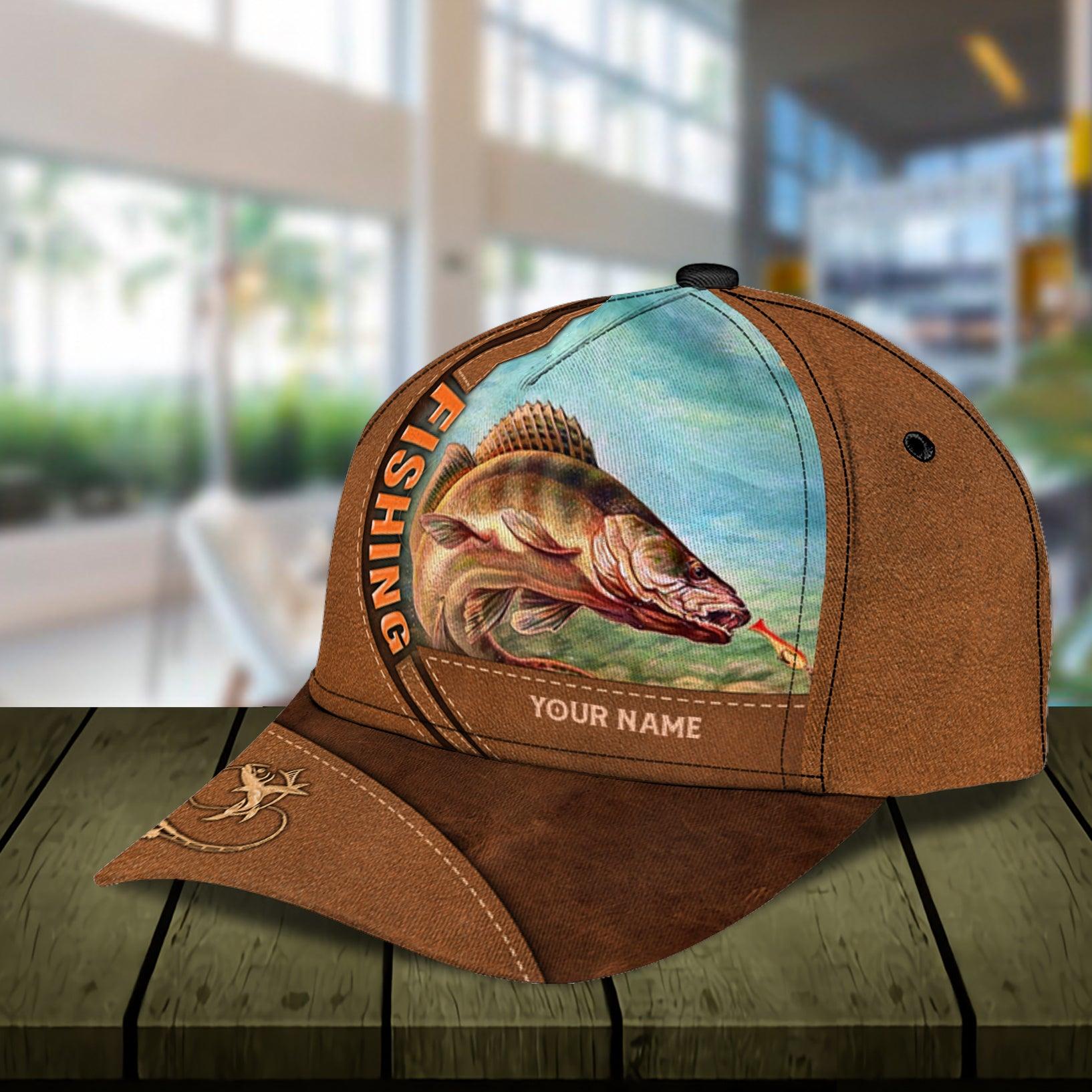 Personalized Fishing Classic Cap, Personalized Gift for Fishing Lovers Trucker Hats Custom Hats Gifts For Men & Women