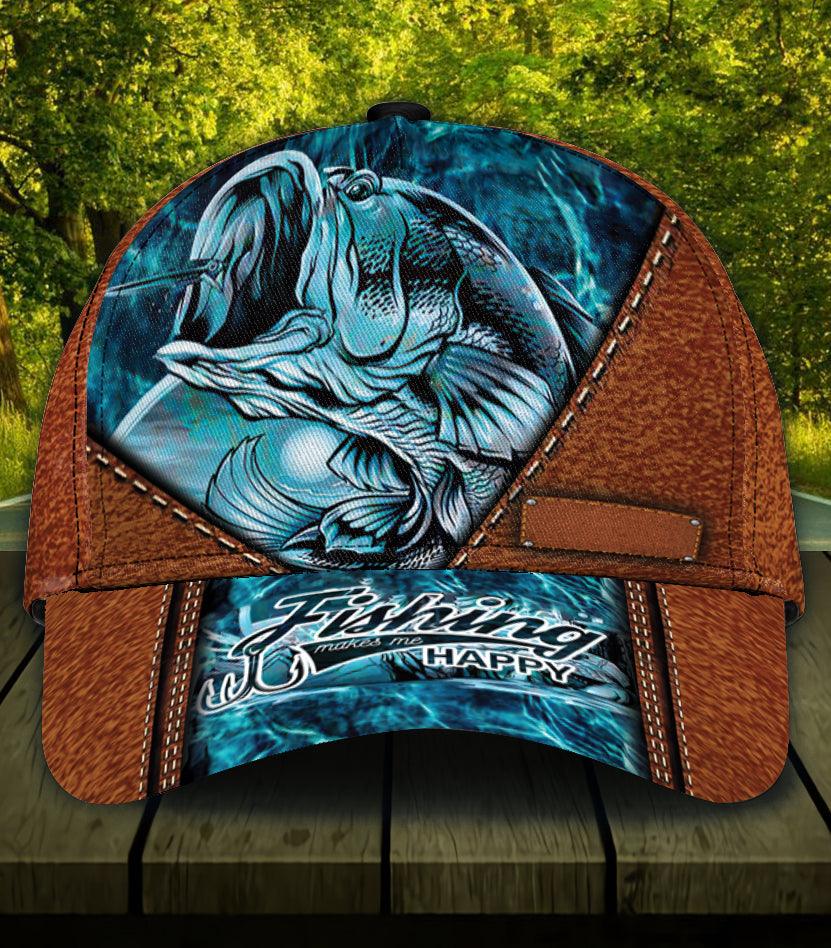 Personalized Fishing Classic Cap, Personalized Gift for Fishing Lovers Trucker Hats Custom Hats Gifts For Men & Women