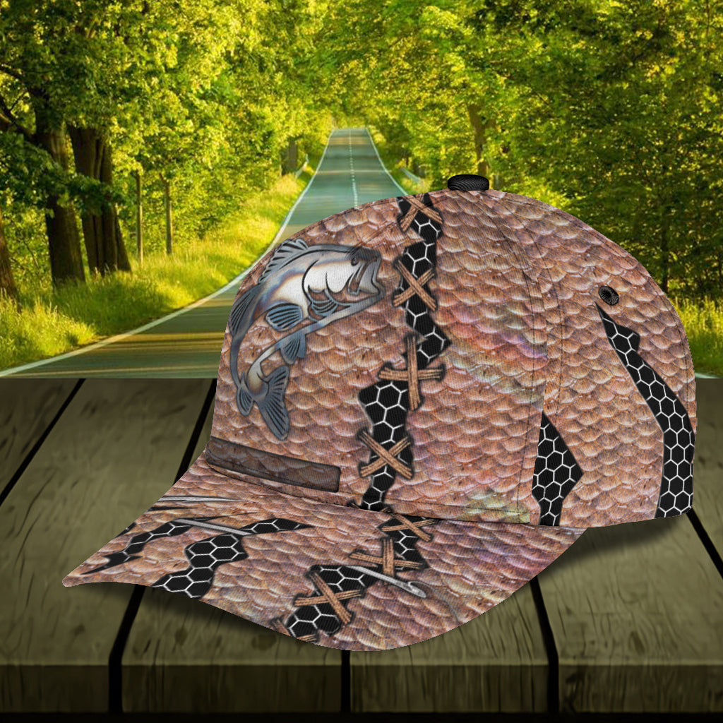 Personalized Fishing Classic Cap, Personalized Gift for Fishing Lovers Trucker Hats Custom Hats Gifts For Men & Women