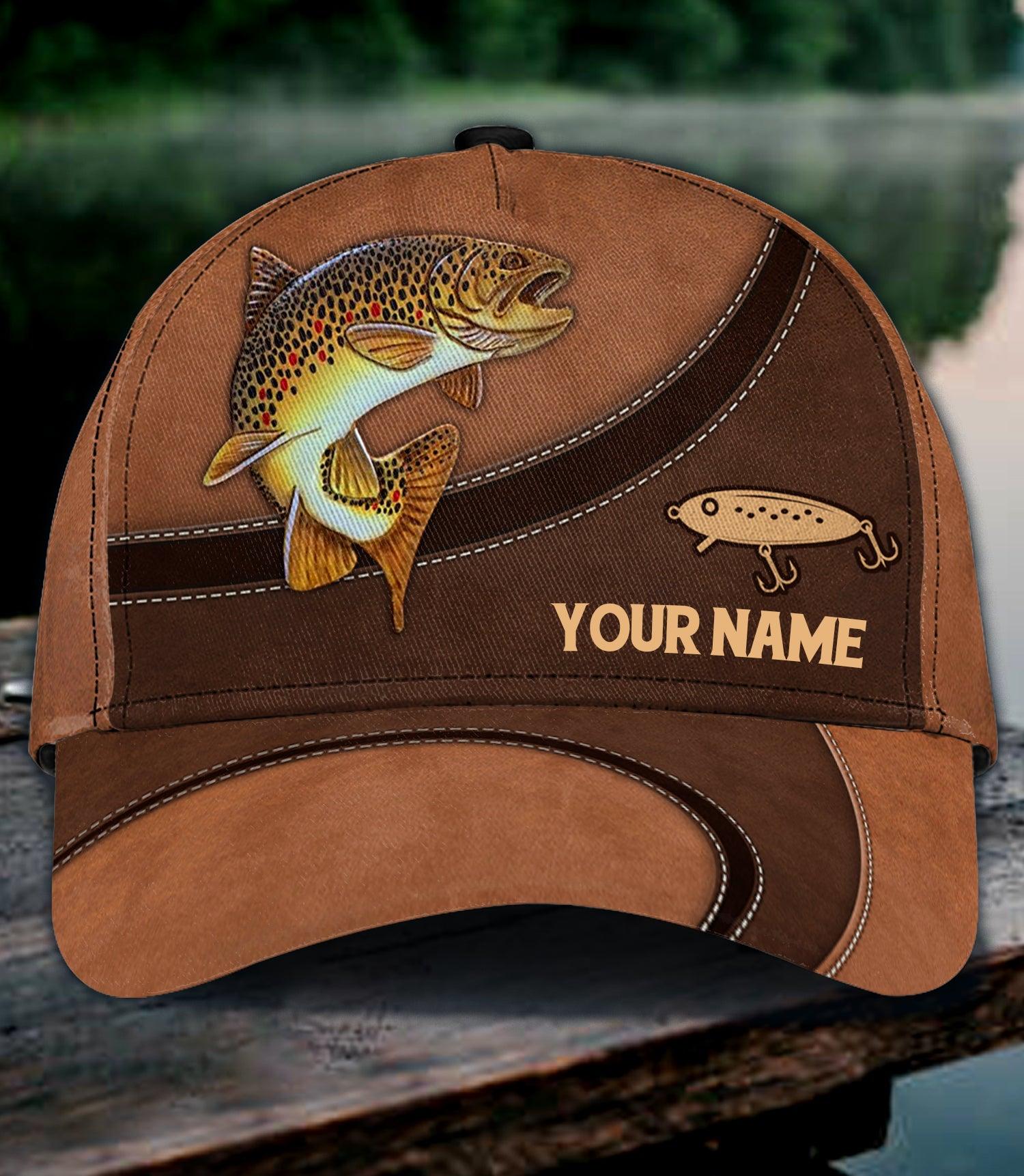 Personalized Fishing Classic Cap, Personalized Gift for Fishing Lovers Trucker Hats Custom Hats Gifts For Men & Women