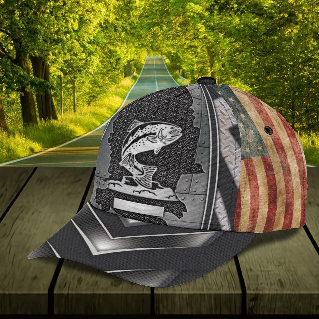 Personalized Fishing Classic Cap, Personalized Gift for Fishing Lovers Trucker Hats Custom Hats Gifts For Men & Women