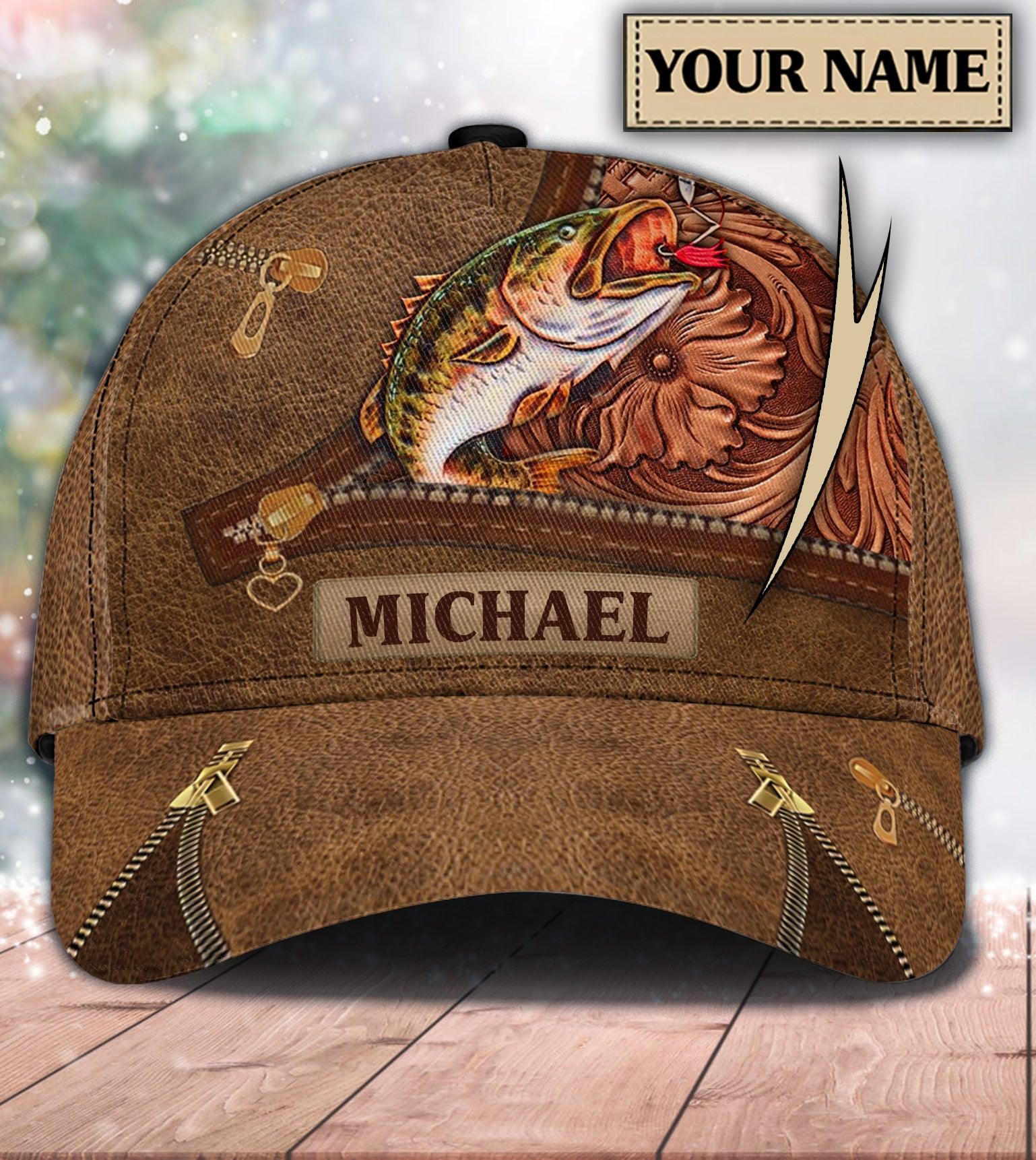 Personalized Fishing Classic Cap, Personalized Gift for Fishing Lovers Trucker Hats Custom Hats Gifts For Men & Women