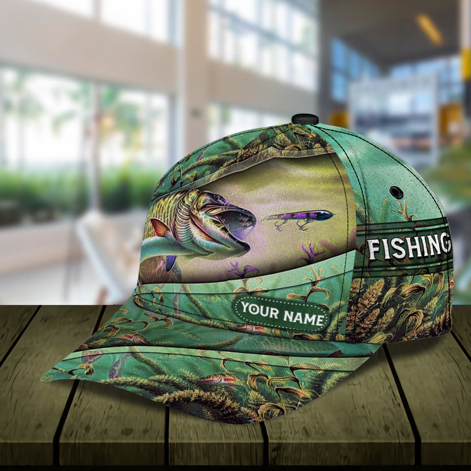 Personalized Fishing Classic Cap, Personalized Gift for Fishing Lovers Trucker Hats Custom Hats Gifts For Men & Women