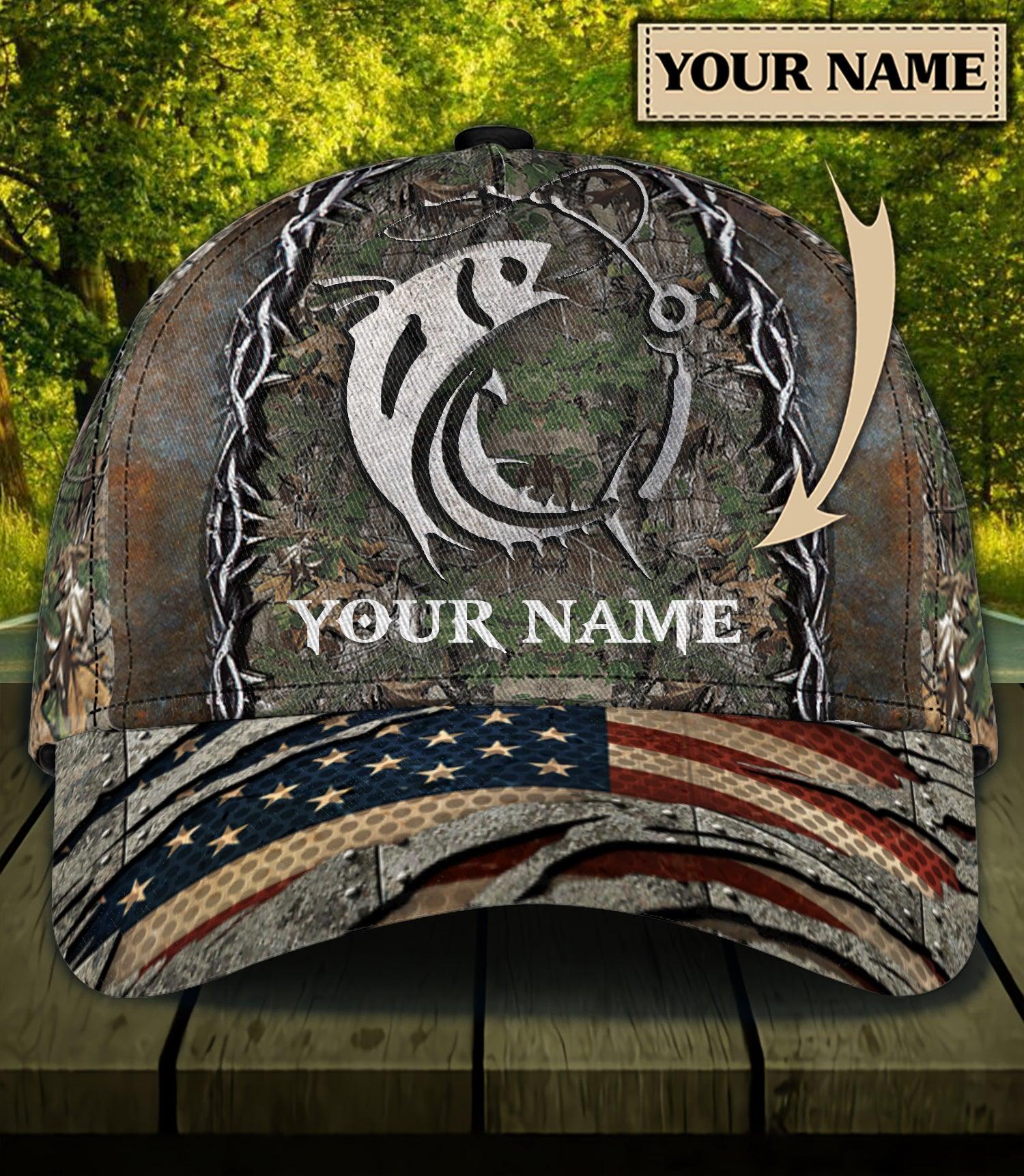 Personalized Fishing Classic Cap, Personalized Gift for Fishing Lovers Trucker Hats Custom Hats Gifts For Men & Women