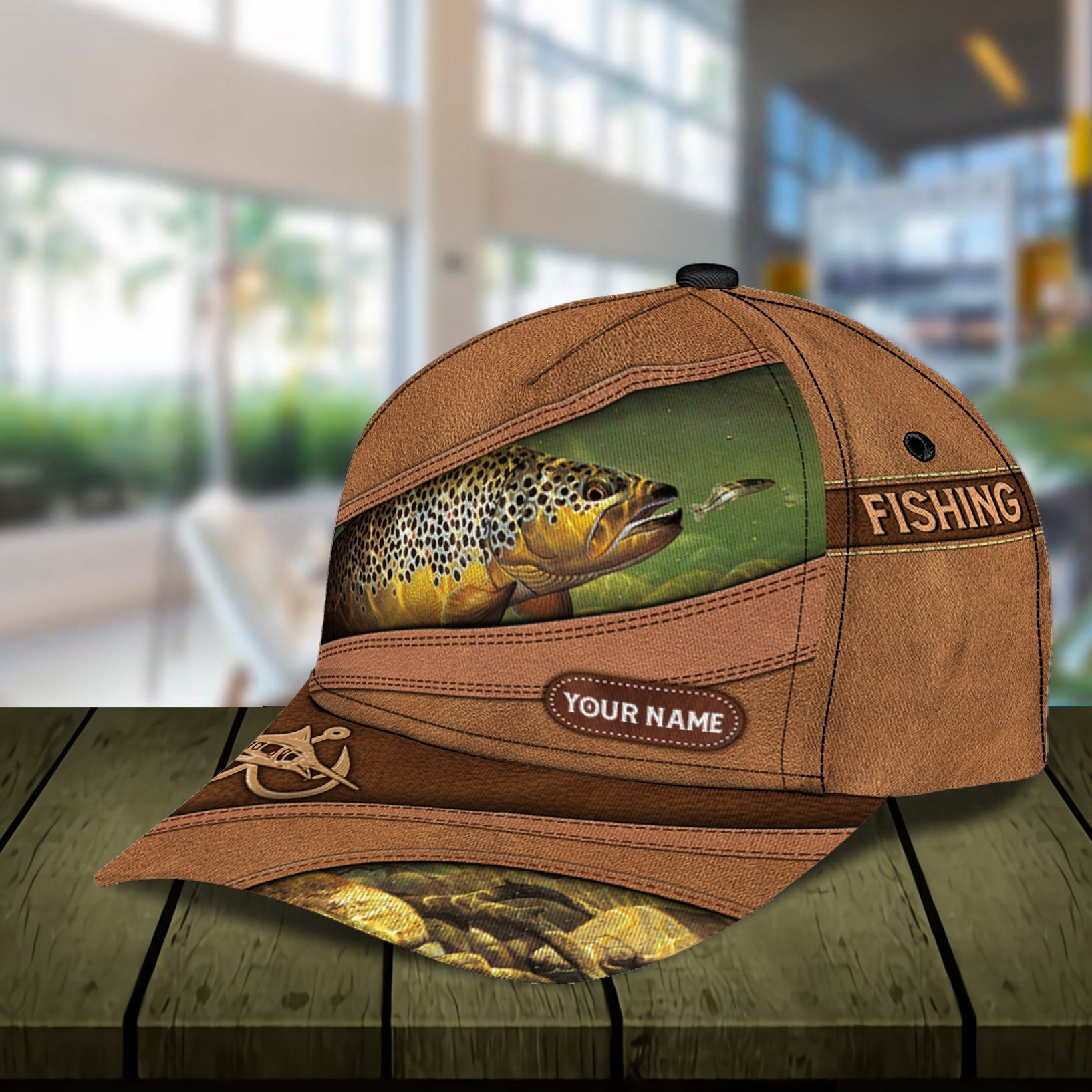 Personalized Fishing Classic Cap, Personalized Gift for Fishing Lovers Trucker Hats Custom Hats Gifts For Men & Women