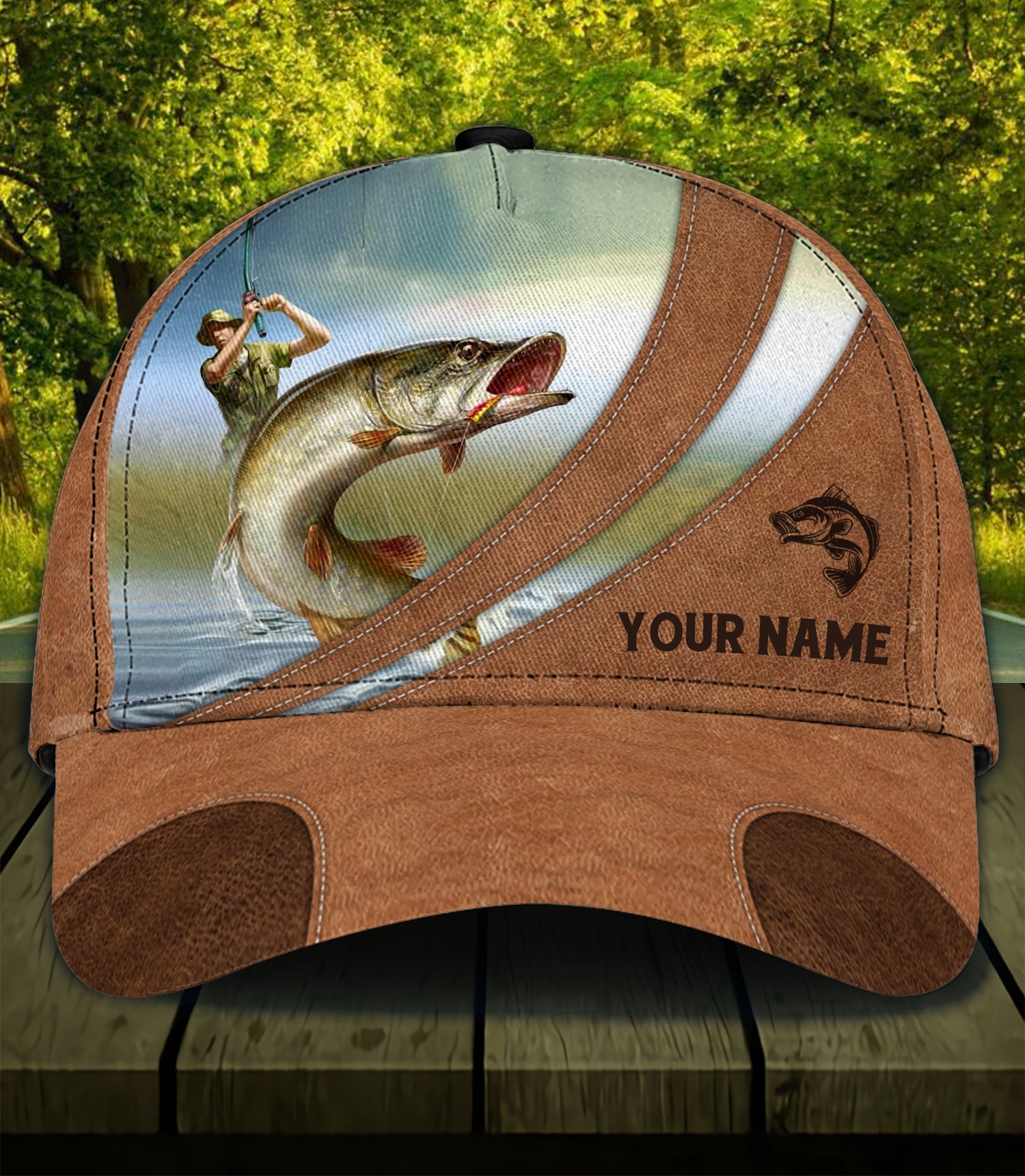 Personalized Fishing Classic Cap, Personalized Gift for Fishing Lovers Trucker Hats Custom Hats Gifts For Men & Women