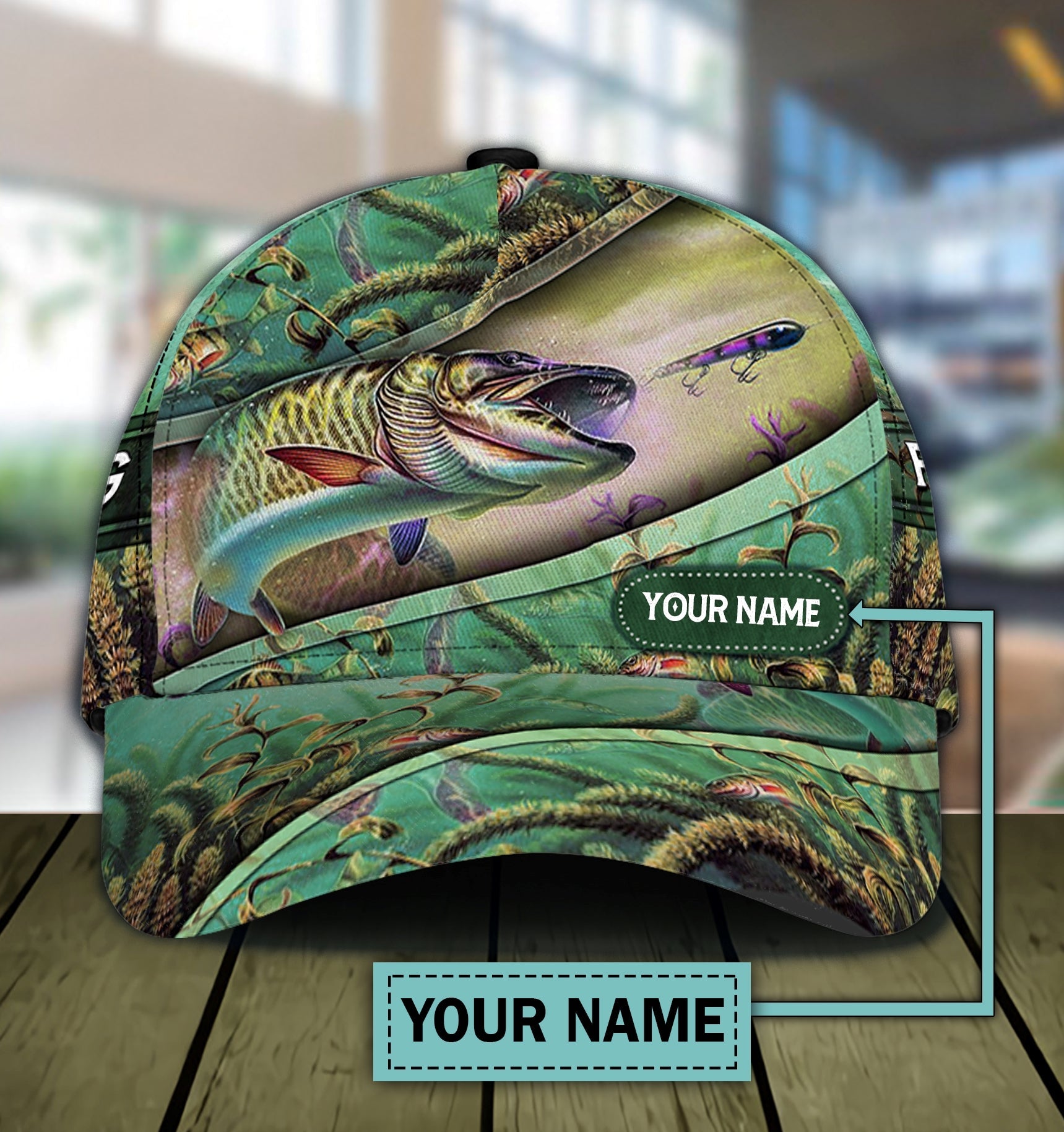 Personalized Fishing Classic Cap, Personalized Gift for Fishing Lovers Trucker Hats Custom Hats Gifts For Men & Women