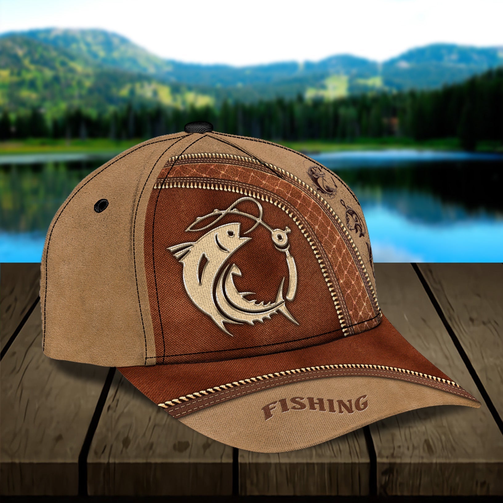 Personalized Fishing Classic Cap, Personalized Gift for Fishing Lovers Trucker Hats Custom Hats Gifts For Men & Women