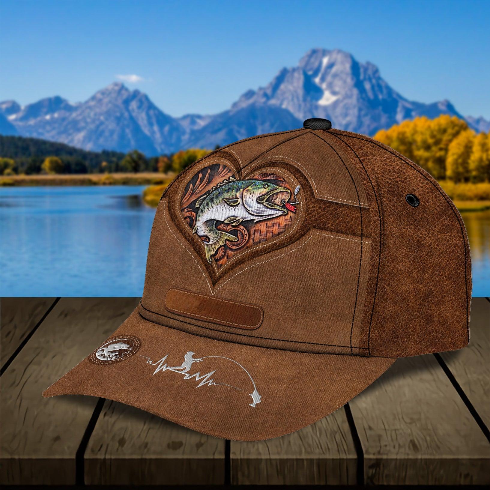 Personalized Fishing Classic Cap, Personalized Gift for Fishing Lovers Trucker Hats Custom Hats Gifts For Men & Women