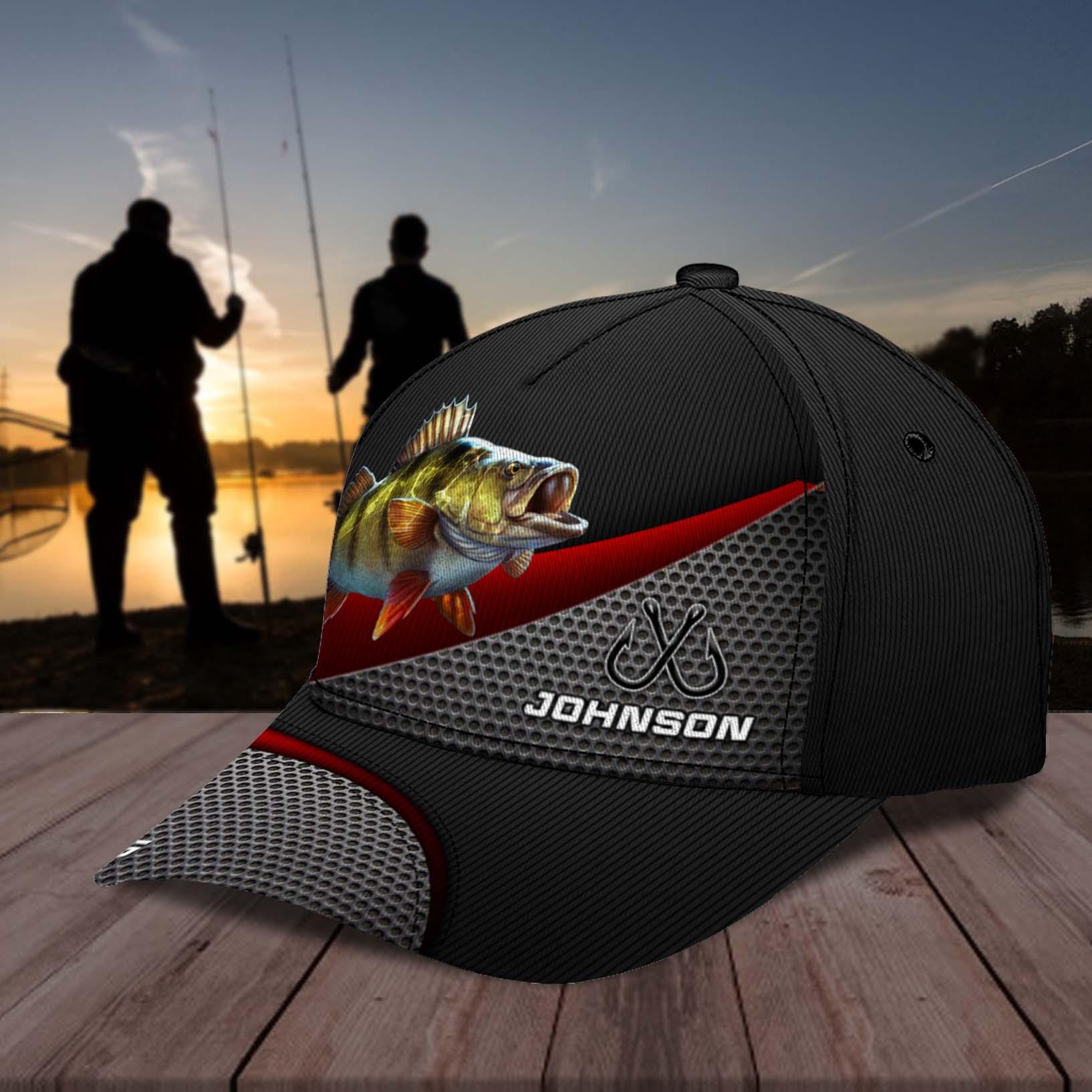 Personalized Fishing Classic Cap, Personalized Gift for Fishing Lovers Trucker Hats Custom Hats Gifts For Men & Women