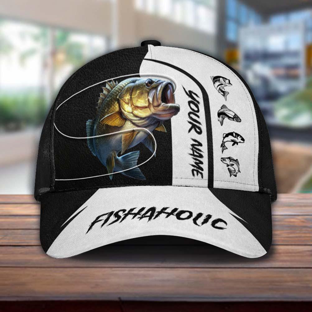 Personalized Fishing Classic Cap, Personalized Gift for Fishing Lovers Trucker Hats Custom Hats Gifts For Men & Women