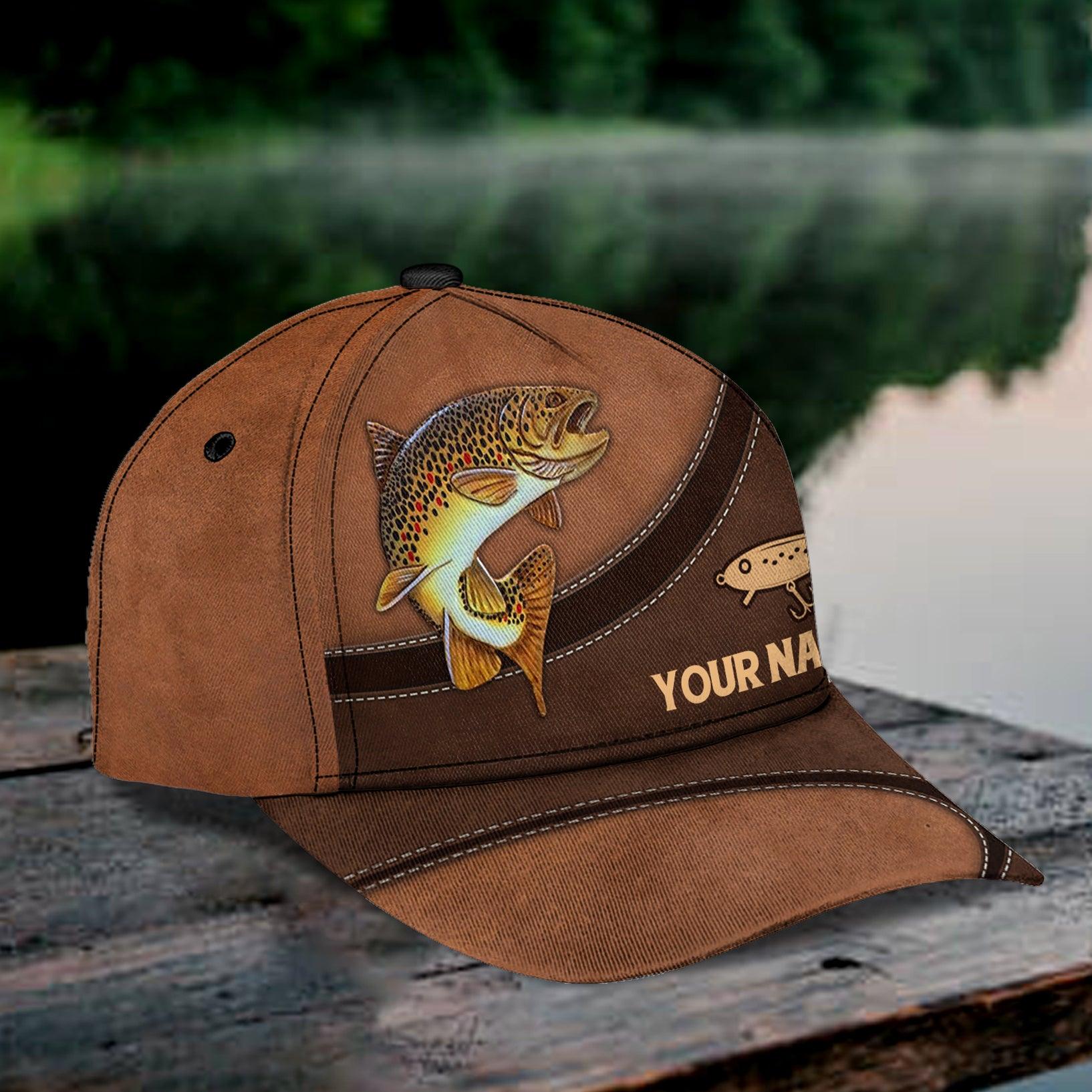 Personalized Fishing Classic Cap, Personalized Gift for Fishing Lovers Trucker Hats Custom Hats Gifts For Men & Women