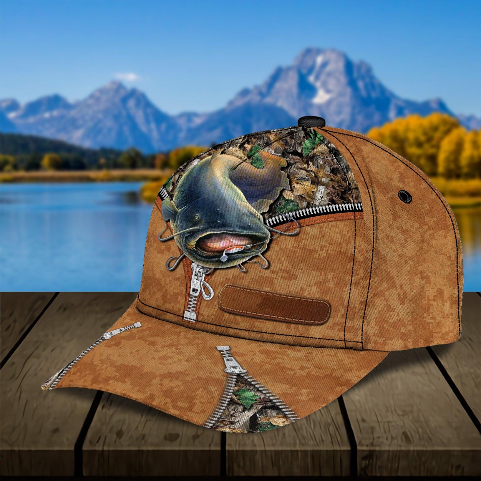 Personalized Fishing Classic Cap, Personalized Gift for Fishing Lovers Trucker Hats Custom Hats Gifts For Men & Women