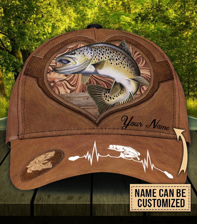 Personalized Fishing Classic Cap, Personalized Gift for Fishing Lovers Trucker Hats Custom Hats Gifts For Men & Women