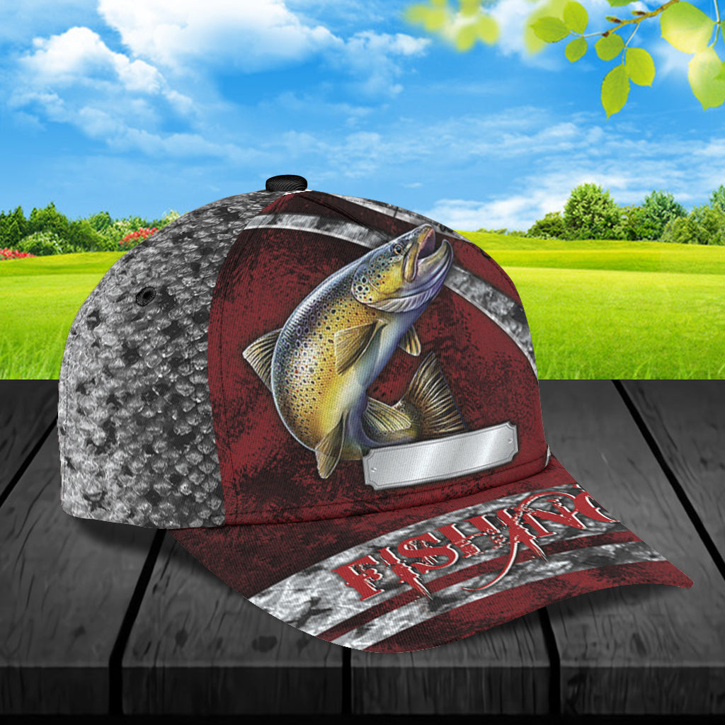 Personalized Fishing Classic Cap, Personalized Gift for Fishing Lovers Trucker Hats Custom Hats Gifts For Men & Women