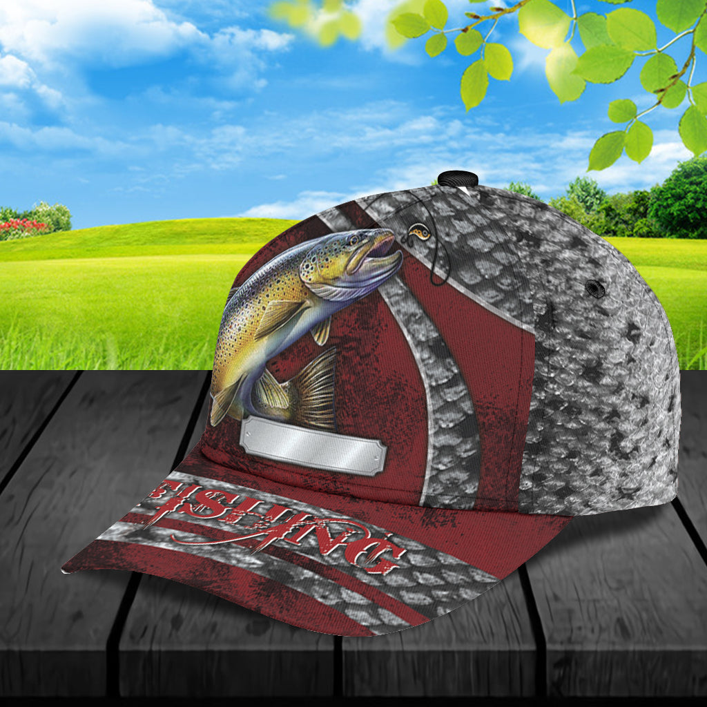 Personalized Fishing Classic Cap, Personalized Gift for Fishing Lovers Trucker Hats Custom Hats Gifts For Men & Women