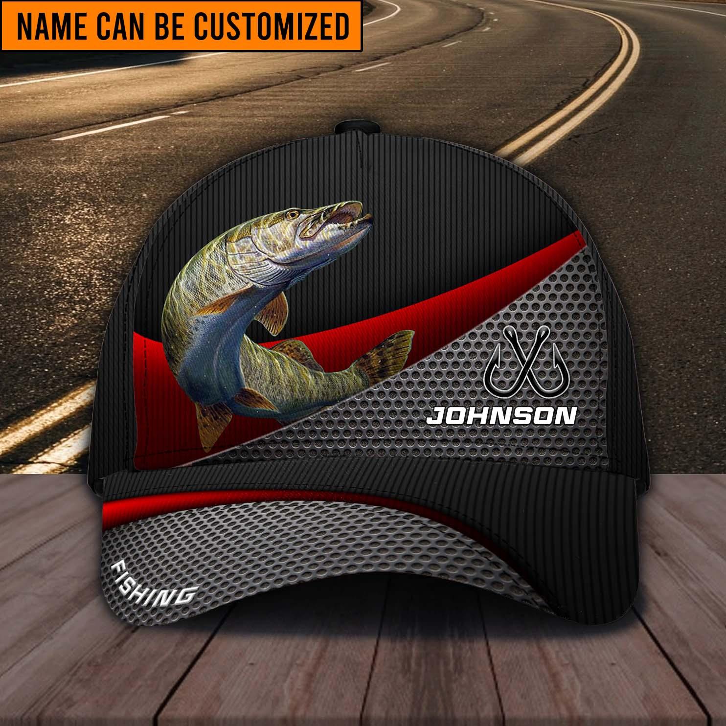 Personalized Fishing Classic Cap, Personalized Gift for Fishing Lovers Trucker Hats Custom Hats Gifts For Men & Women